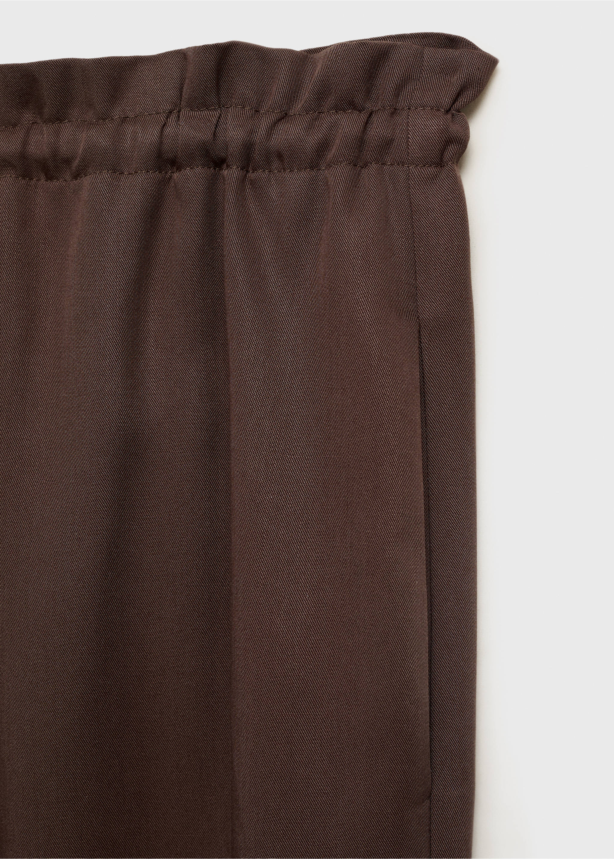 Pantalón lyocell wide leg lazo - Detalle del artículo 8, Chocolate. Ref: 17022906-00.