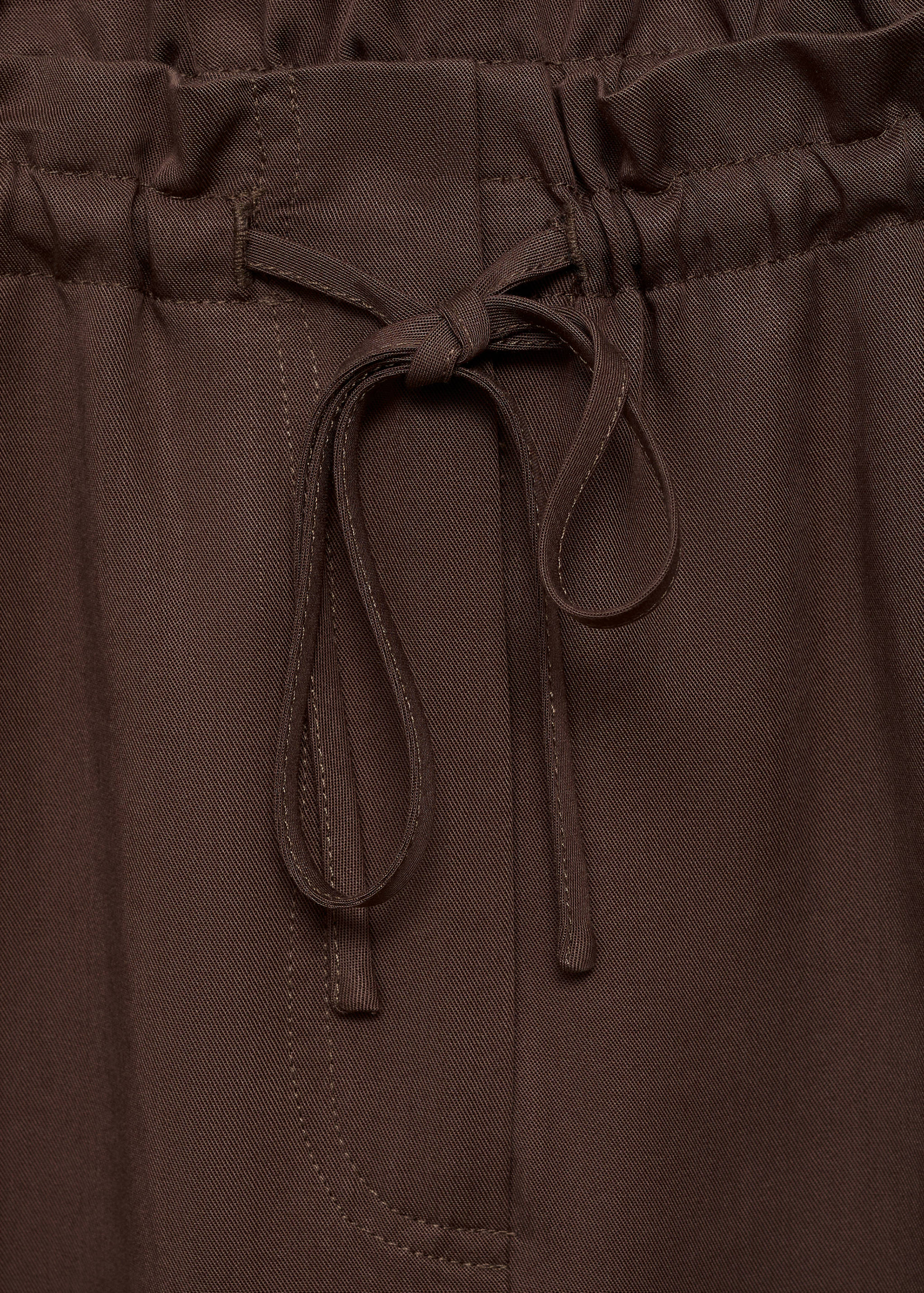 Pantalón lyocell wide leg lazo - Detalle del artículo 0