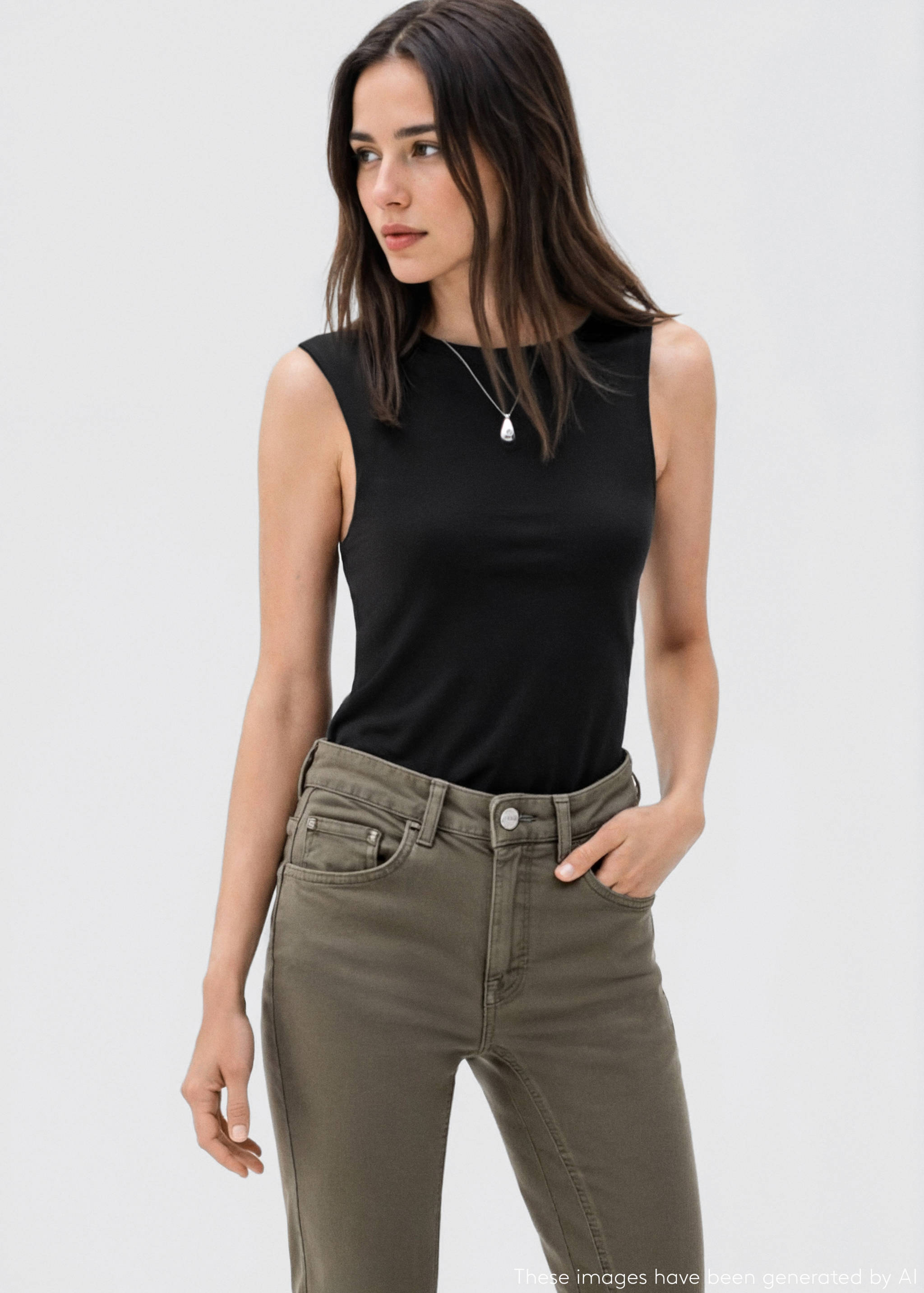 Plain strapless top - Medium plane