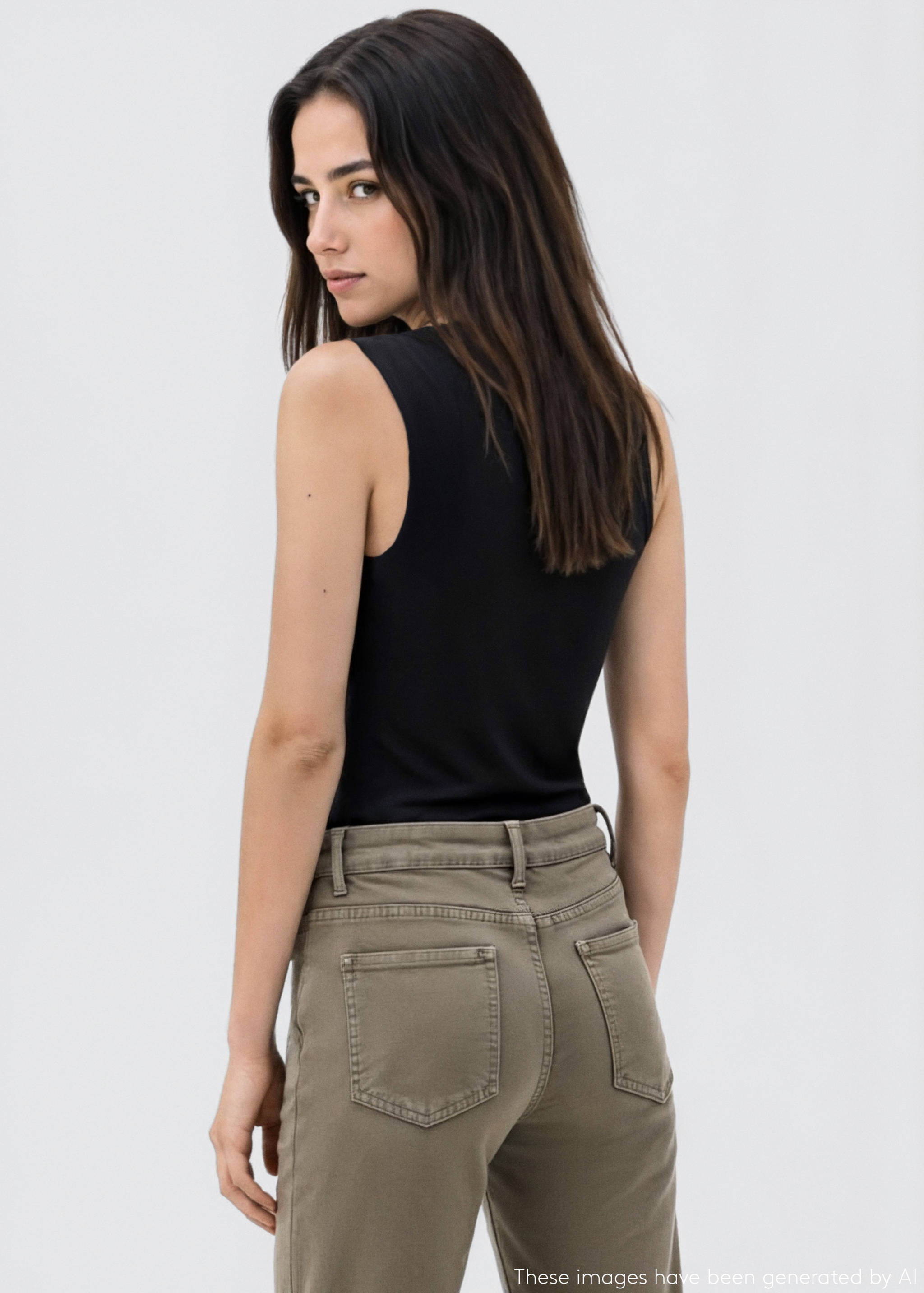 Plain strapless top - Reverse of the article