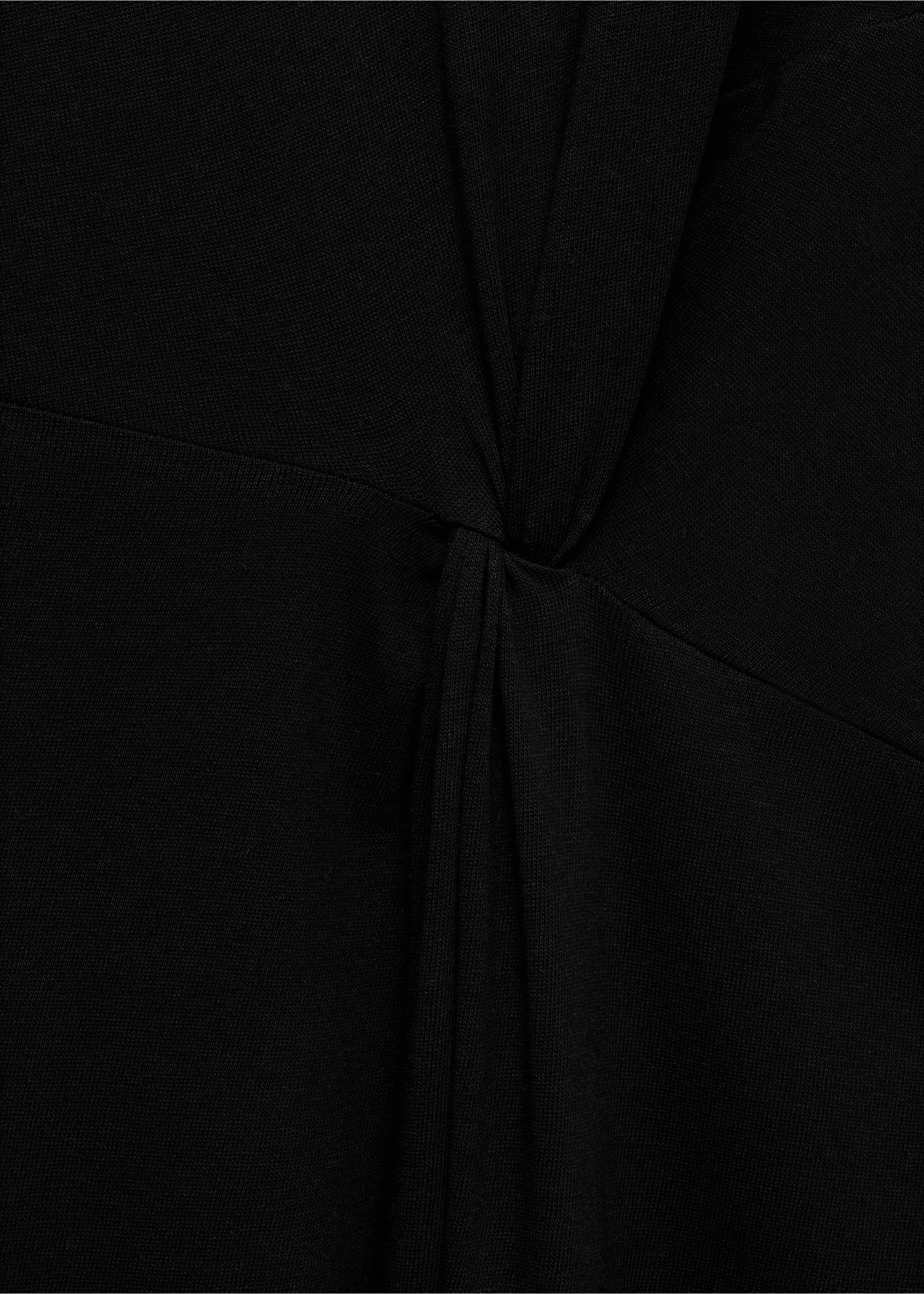Robe midi en coton froncé - Détail de l'article 0, Noir. Ref: 17022909-00.