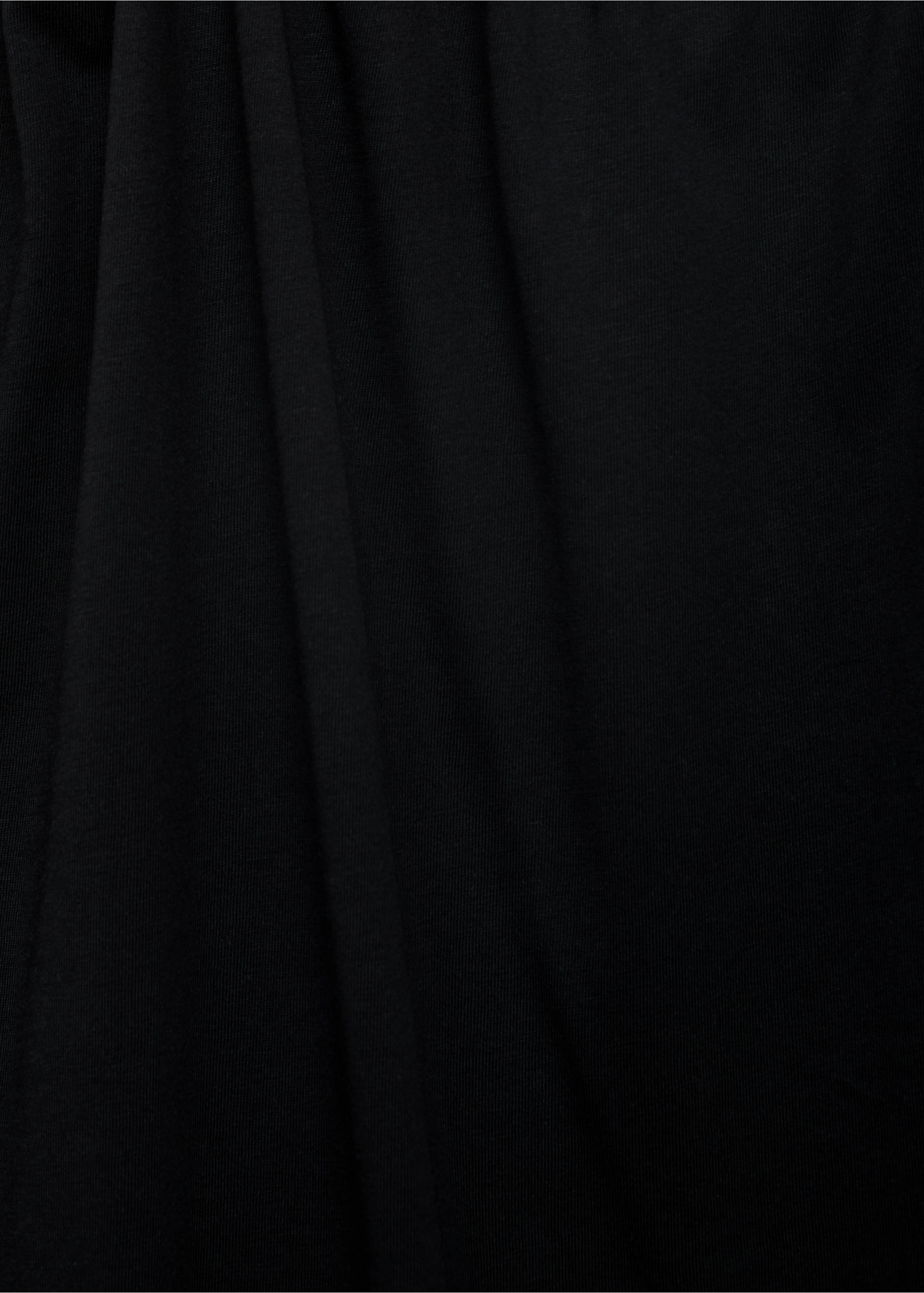 Bow cotton dress - Details of the article 8, Black. Ref: 17022910-00.