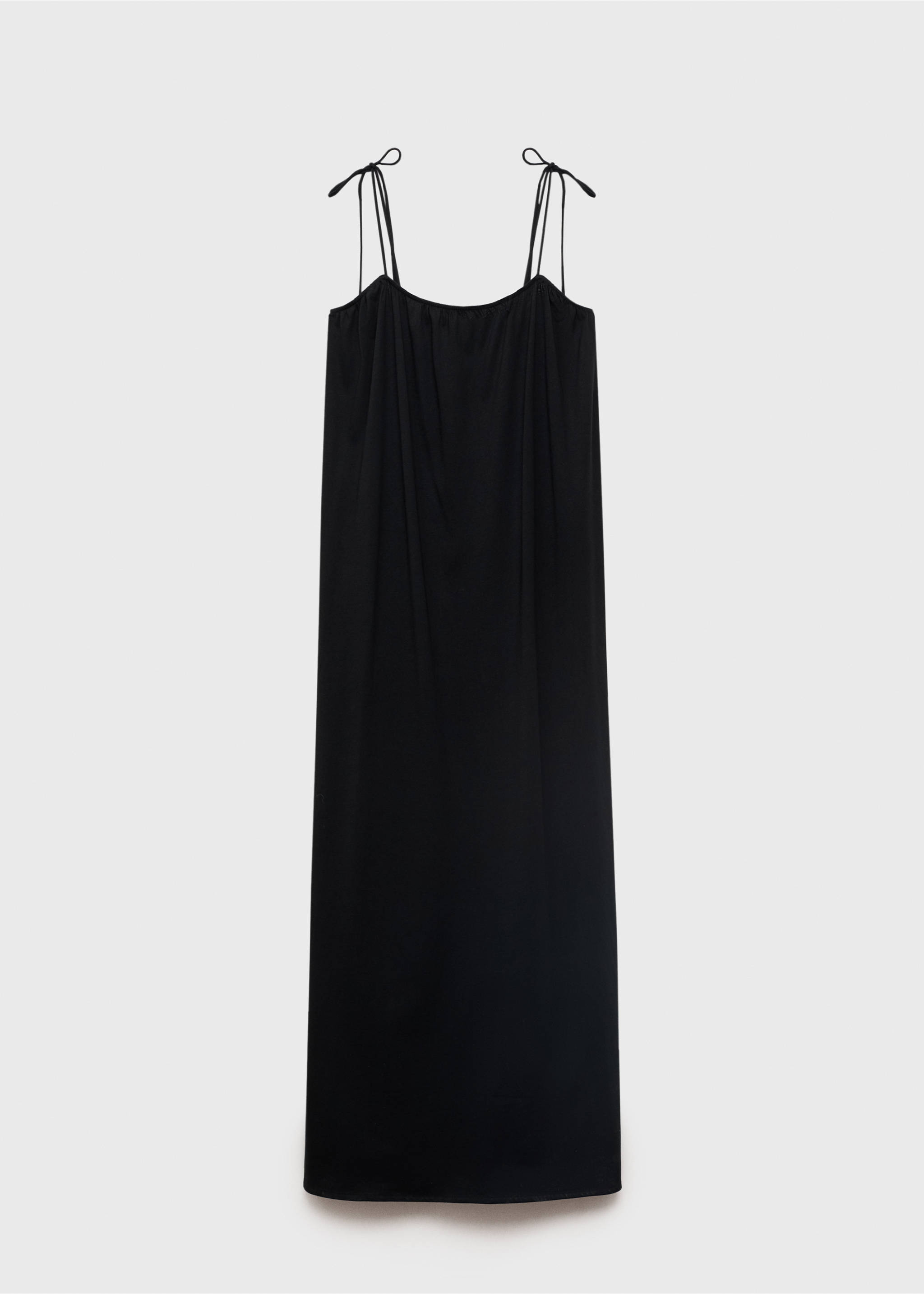 Bow cotton dress - Article without model, Black. Ref: 17022910-00.
