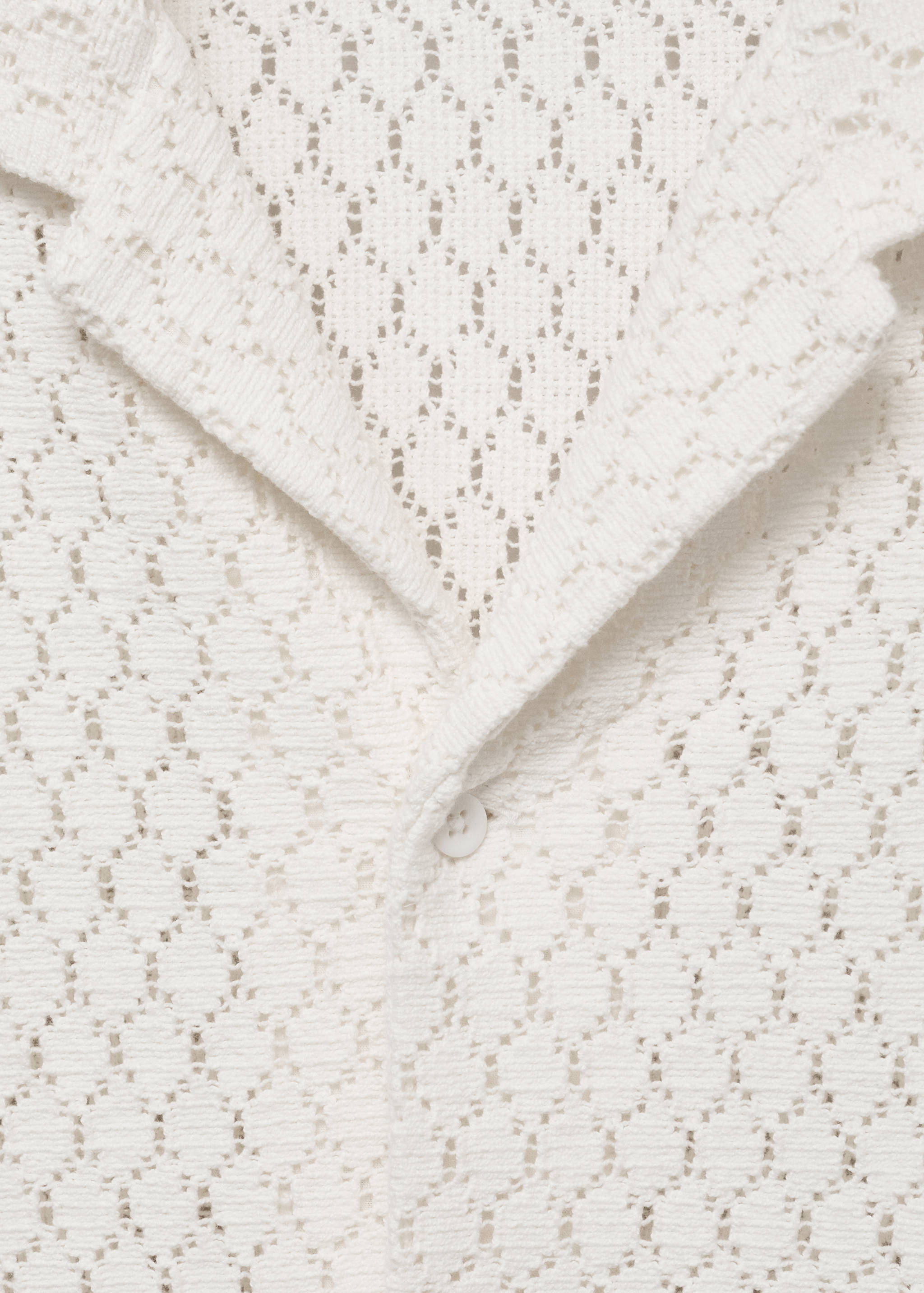 Cotton blouse with openwork detail - Details of the article 8