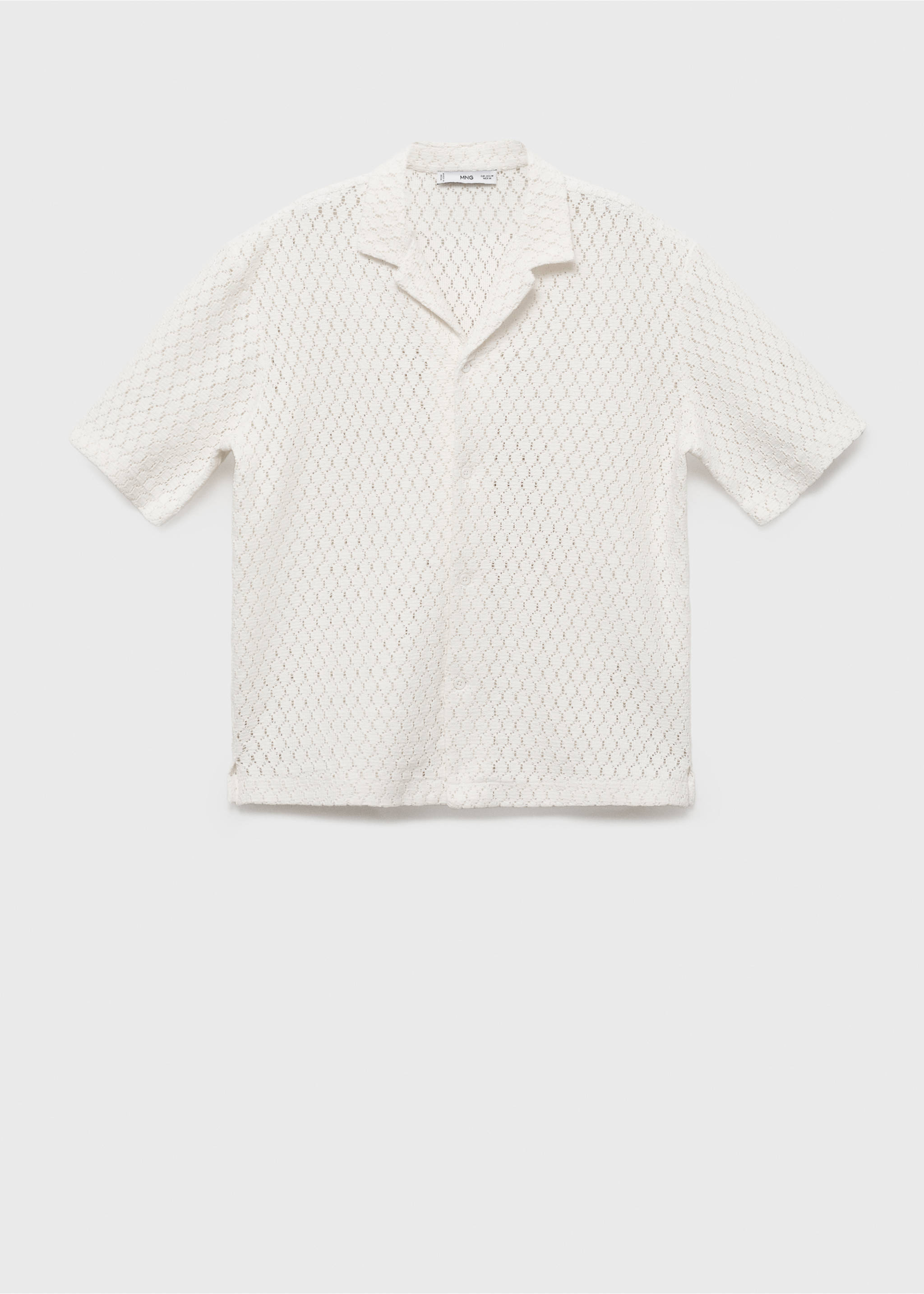 Cotton blouse with openwork detail - Article without model, Off White. Ref: 17022915-00.