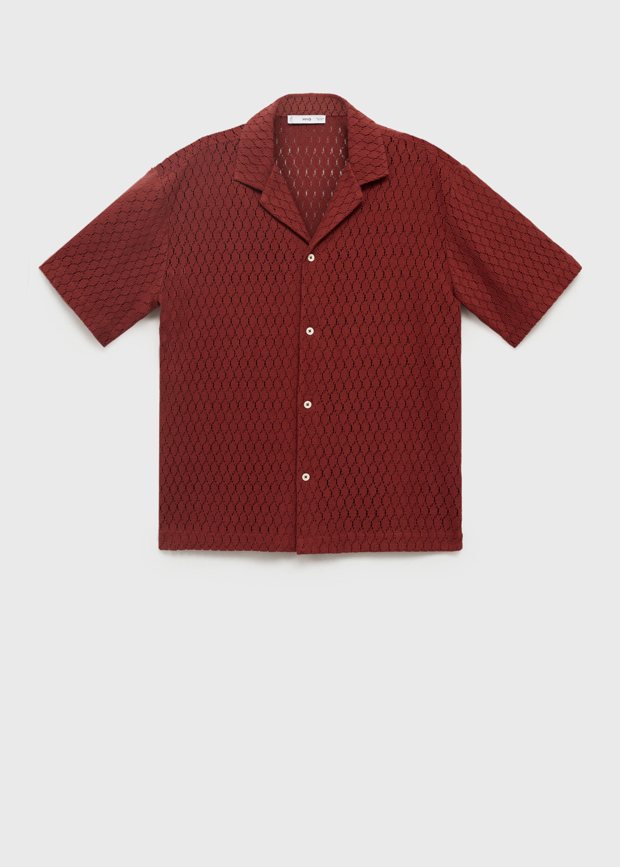 Cotton blouse with openwork detail - Article without model