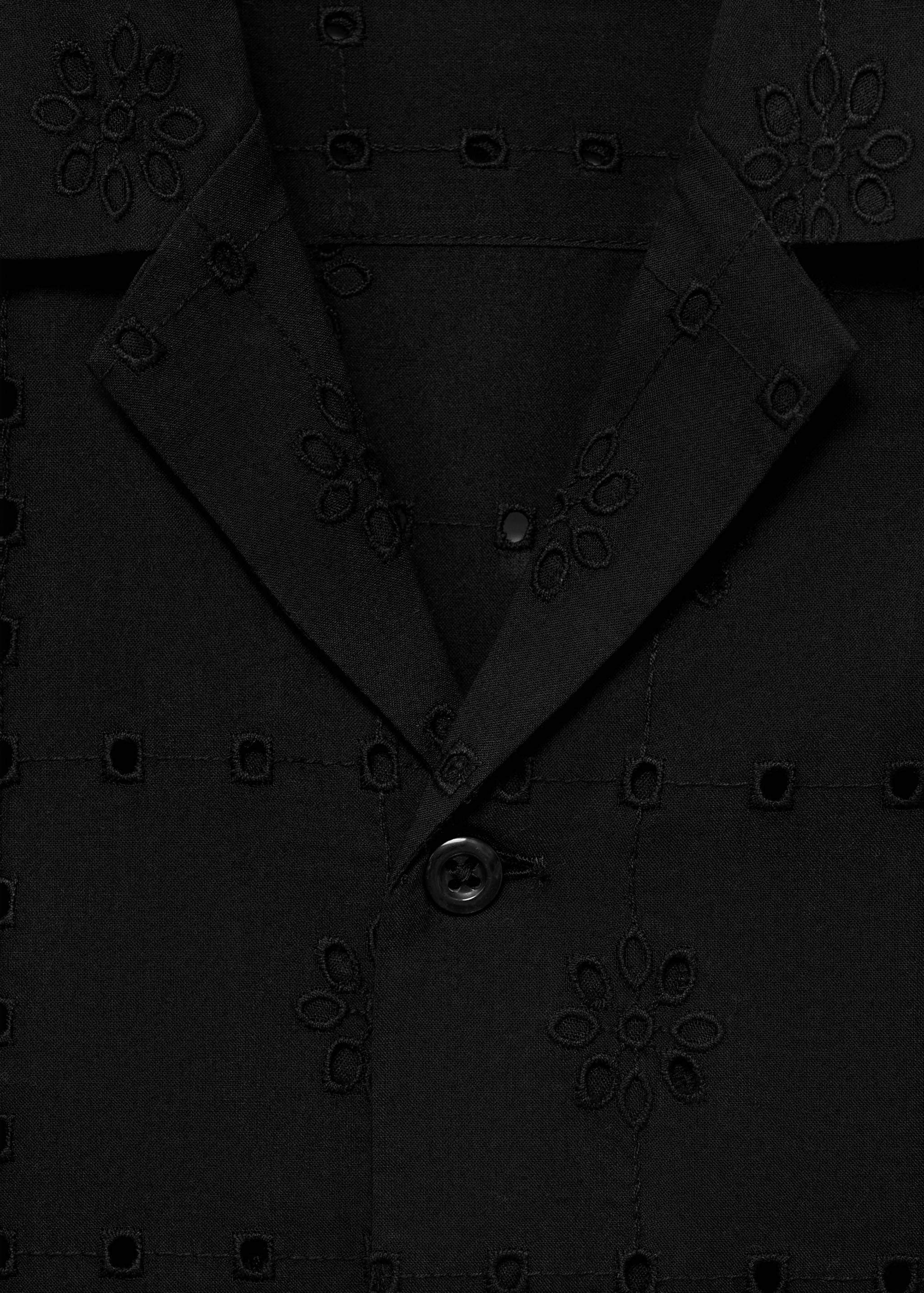 Shirt with embroidered eyelet details - Details of the article 8