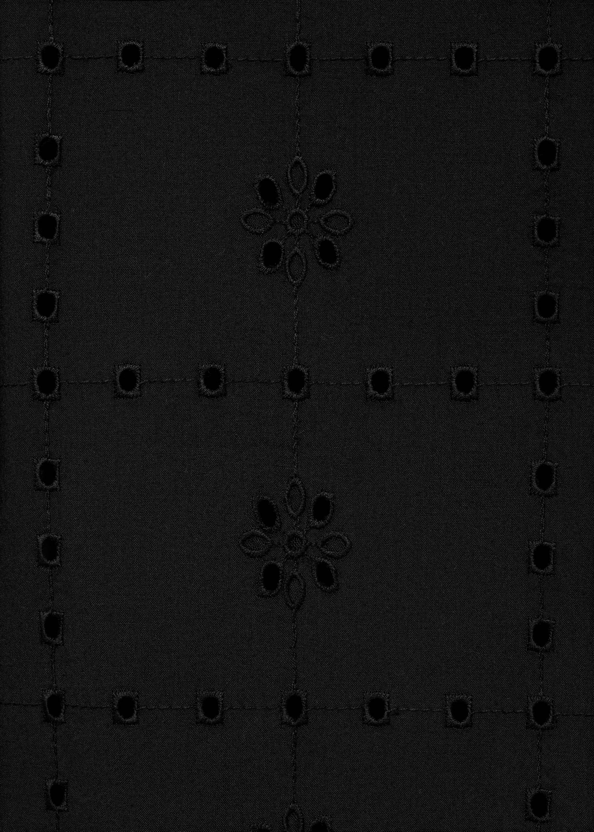Shirt with embroidered eyelet details - Details of the article 0
