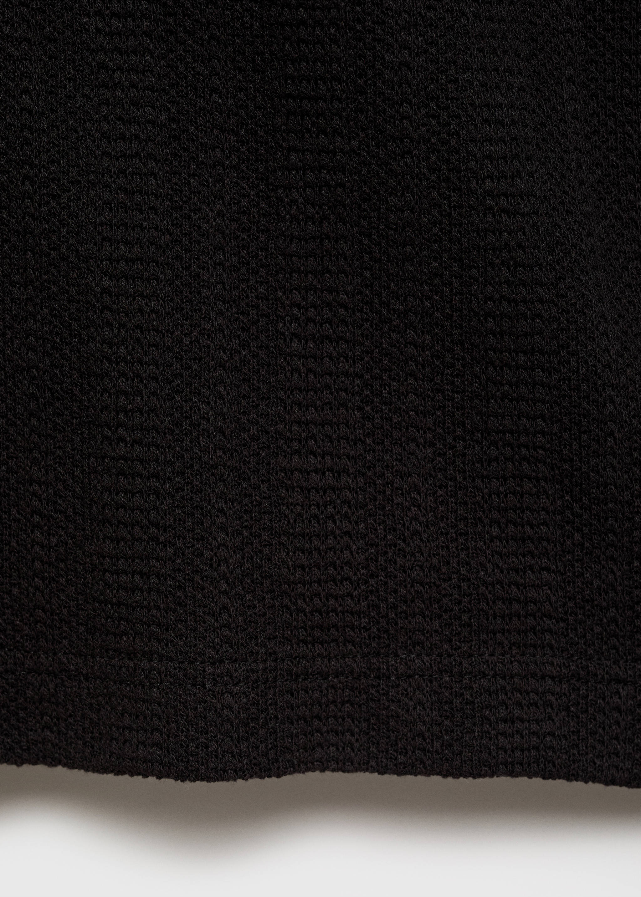 Structured knitted shirt - Details of the article 0, Black. Ref: 17022924-00.