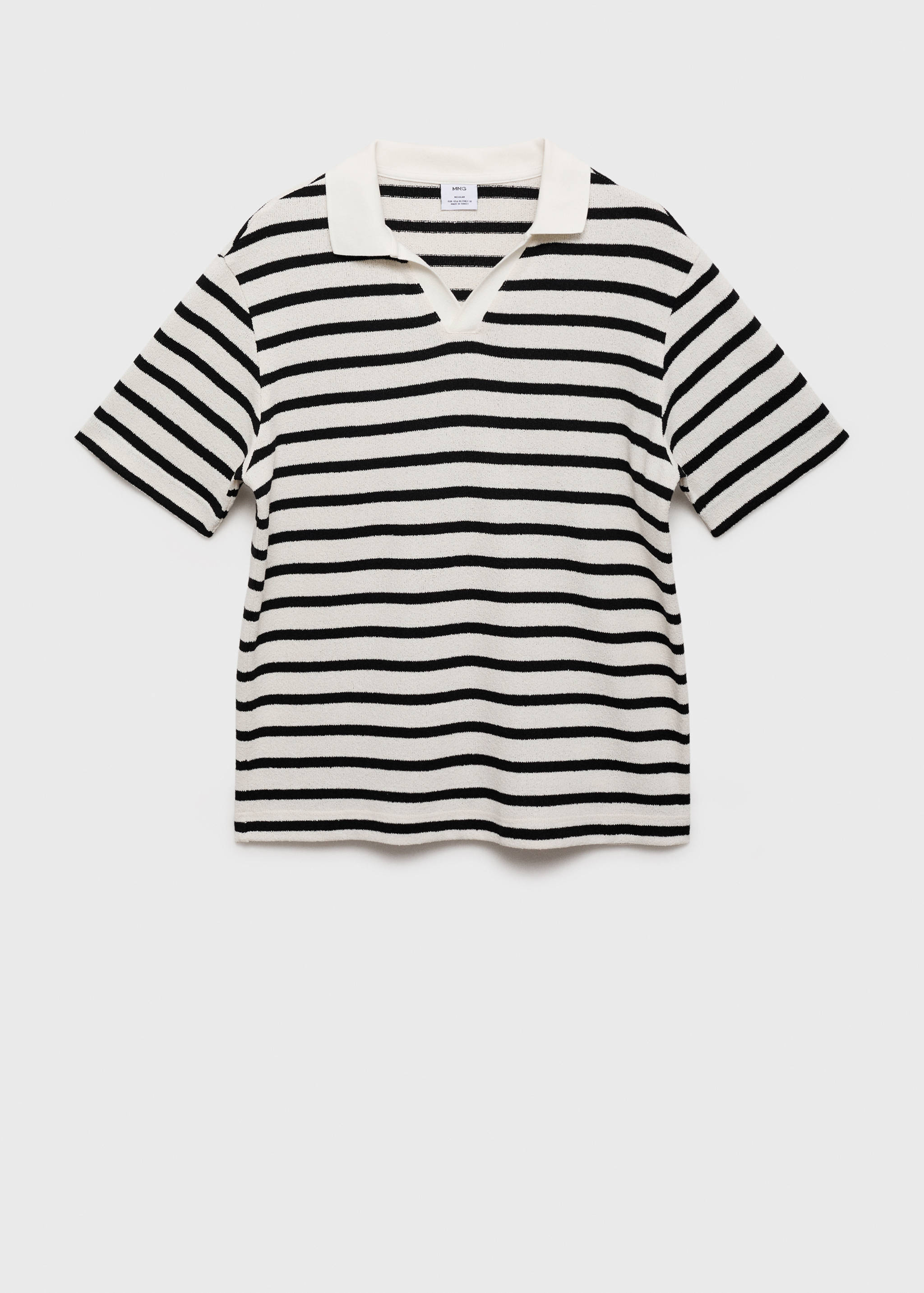 Polo maille structuré rayures - Article sans modèle