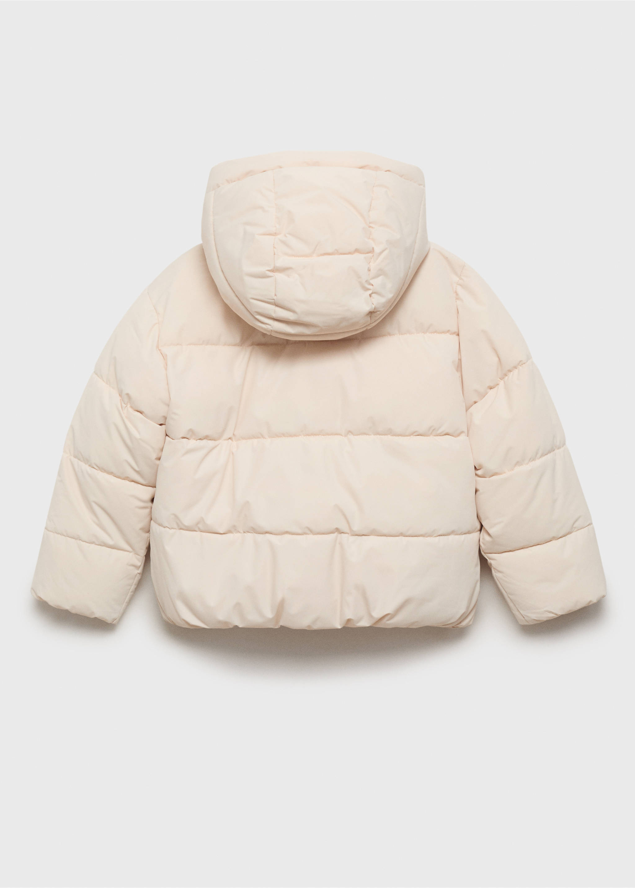 Manteau capuche doublure matelassée - Verso de l’article, Écru. Ref: 17023275-00.