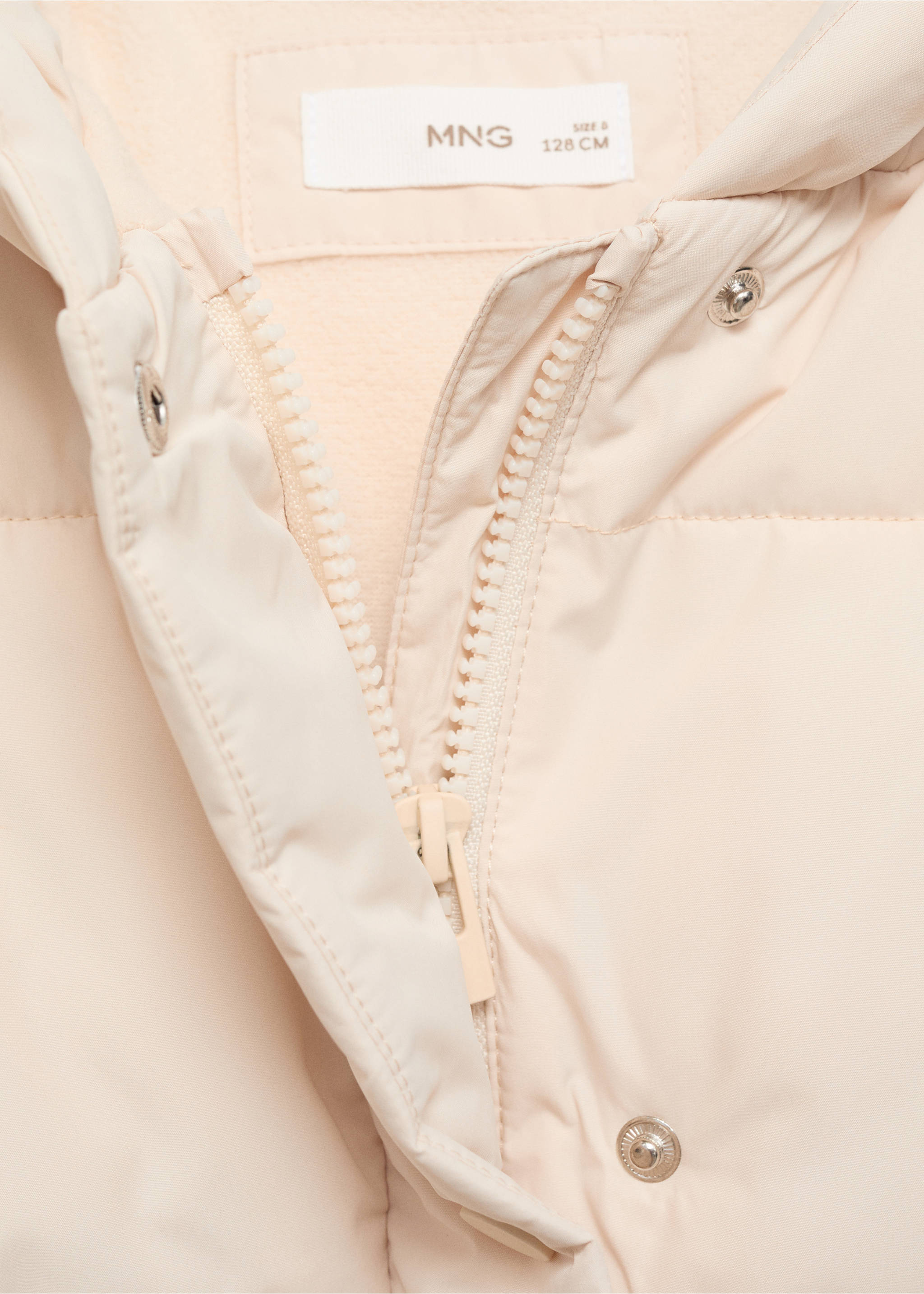 Manteau capuche doublure matelassée - Détail de l'article 8, Écru. Ref: 17023275-00.