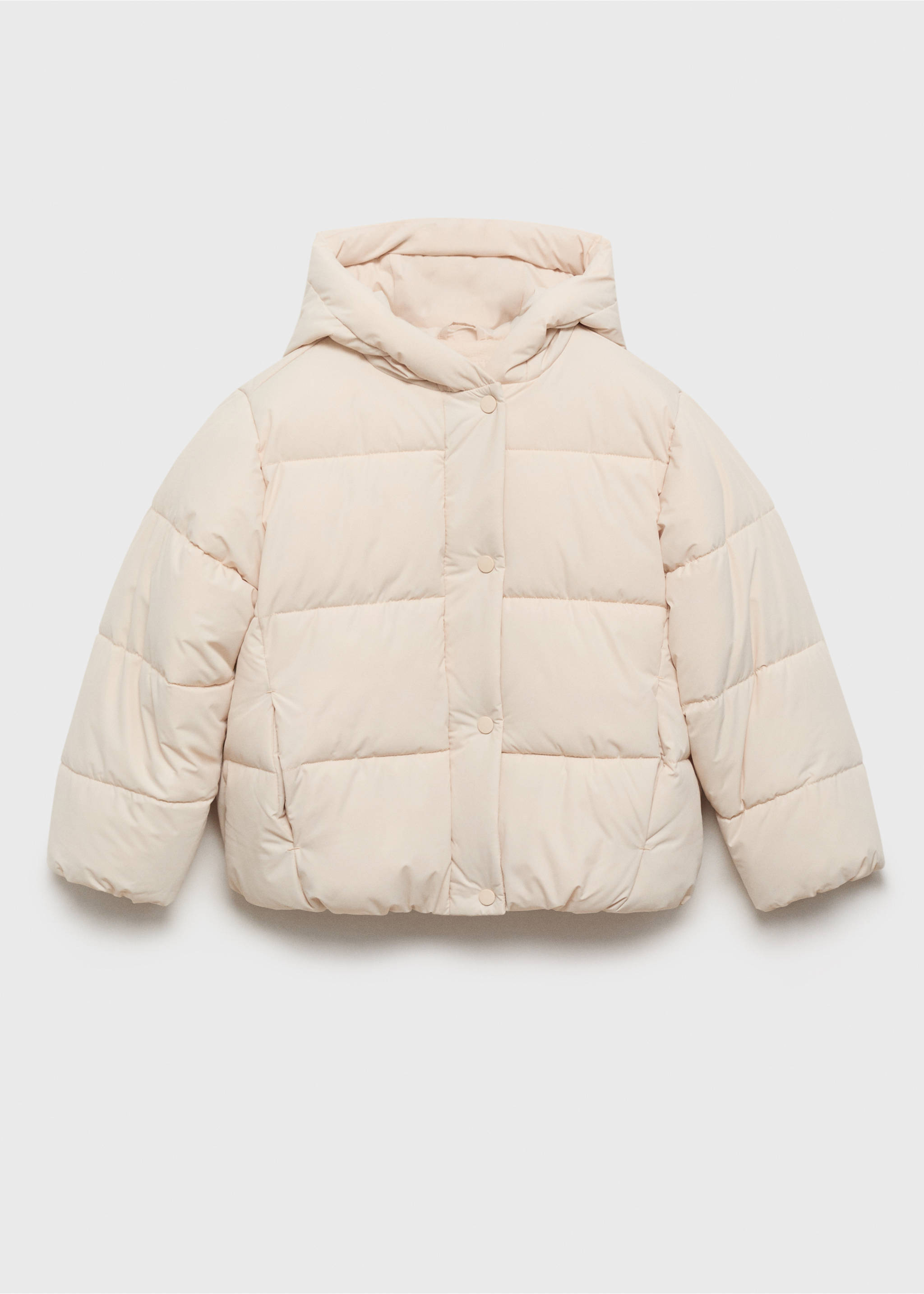 Manteau capuche doublure matelassée - Article sans modèle, Écru. Ref: 17023275-00.