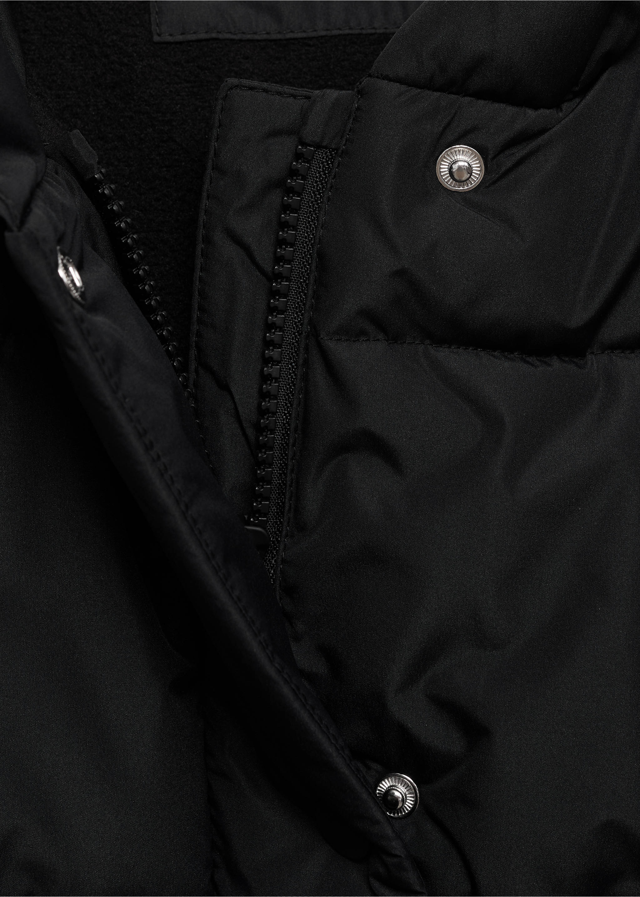 Manteau capuche doublure matelassée - Détail de l'article 8, Noir. Ref: 17023275-00.