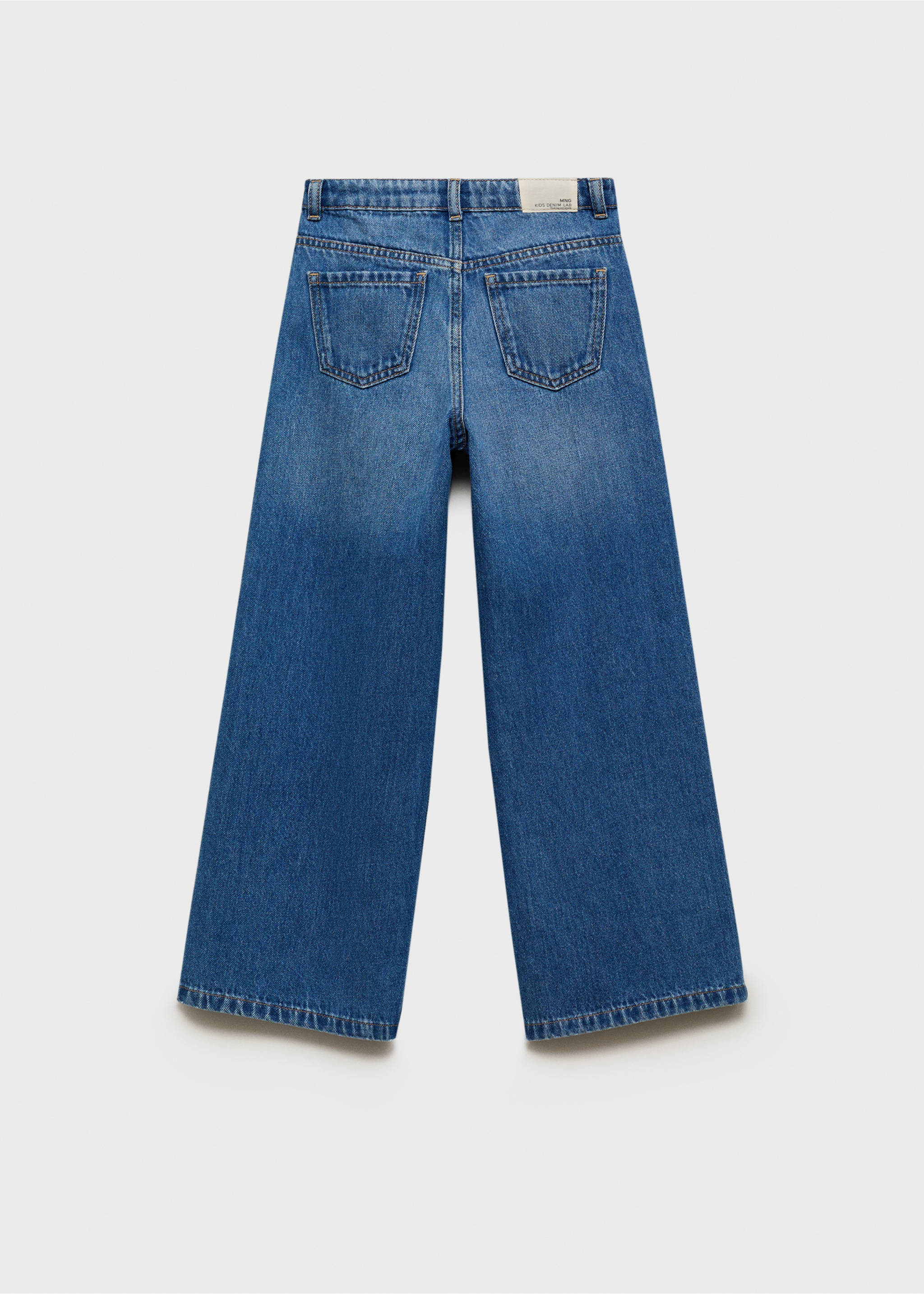 Wide leg jeans with studs - Reverse of the article, Dark Blue. Ref: 17023277-00.