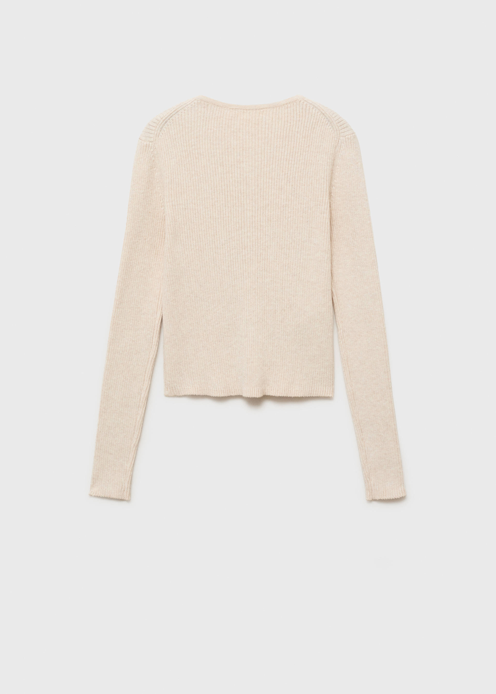 Ribbed sweater with buttons - Reverse of the article