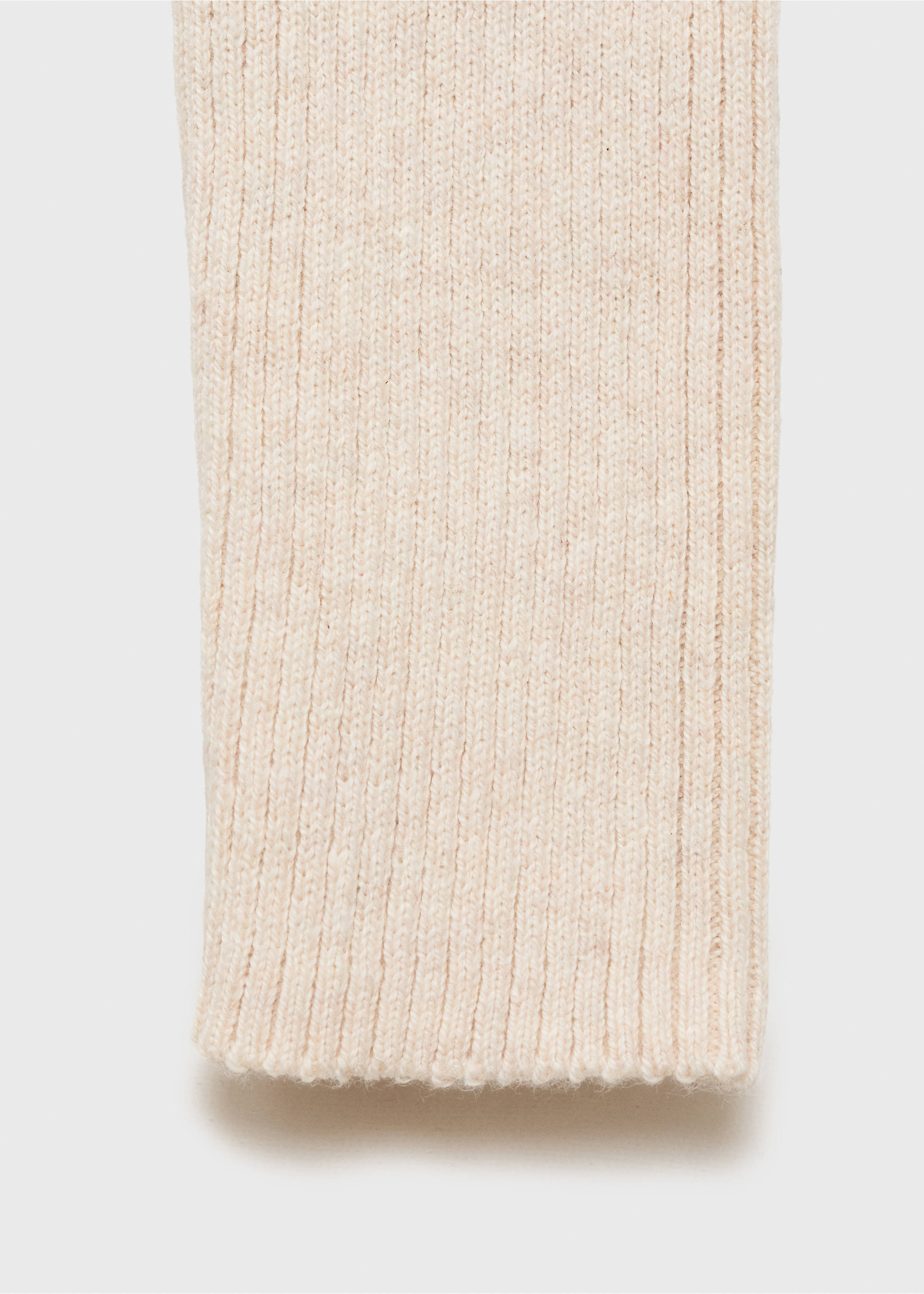 Ribbed sweater with buttons - Details of the article 0, Beige. Ref: 17023279-00.