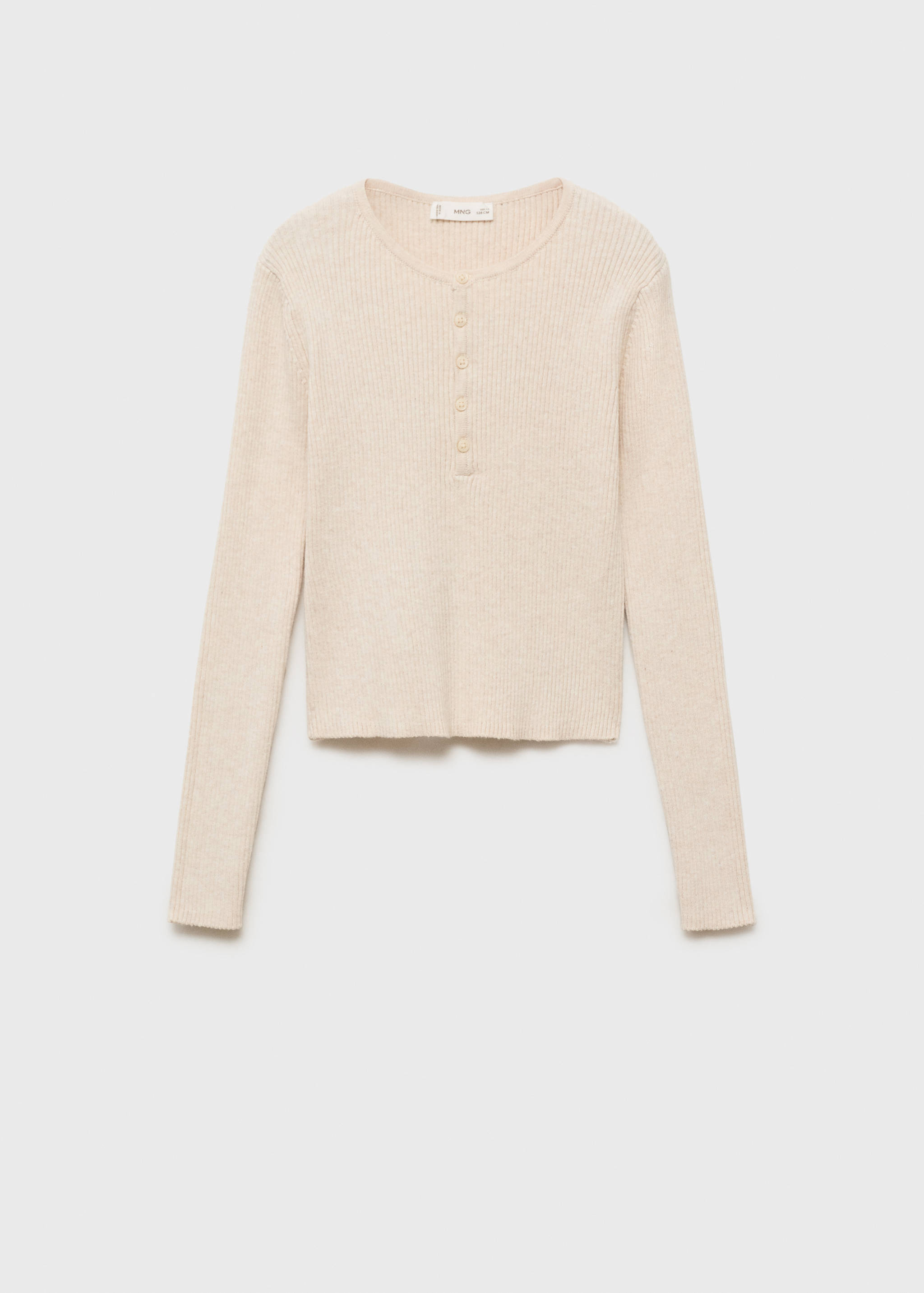 Ribbed sweater with buttons - Article without model