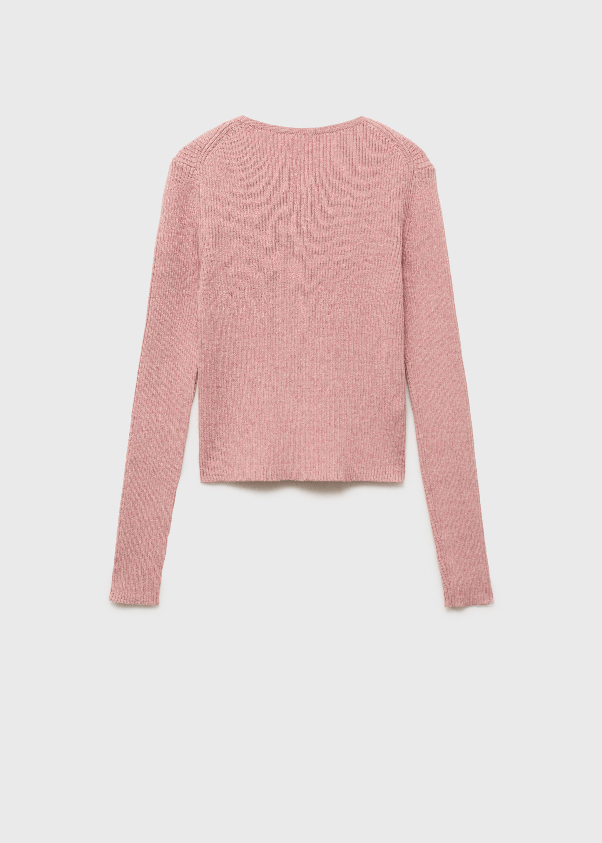Ribbed sweater with buttons - Reverse of the article