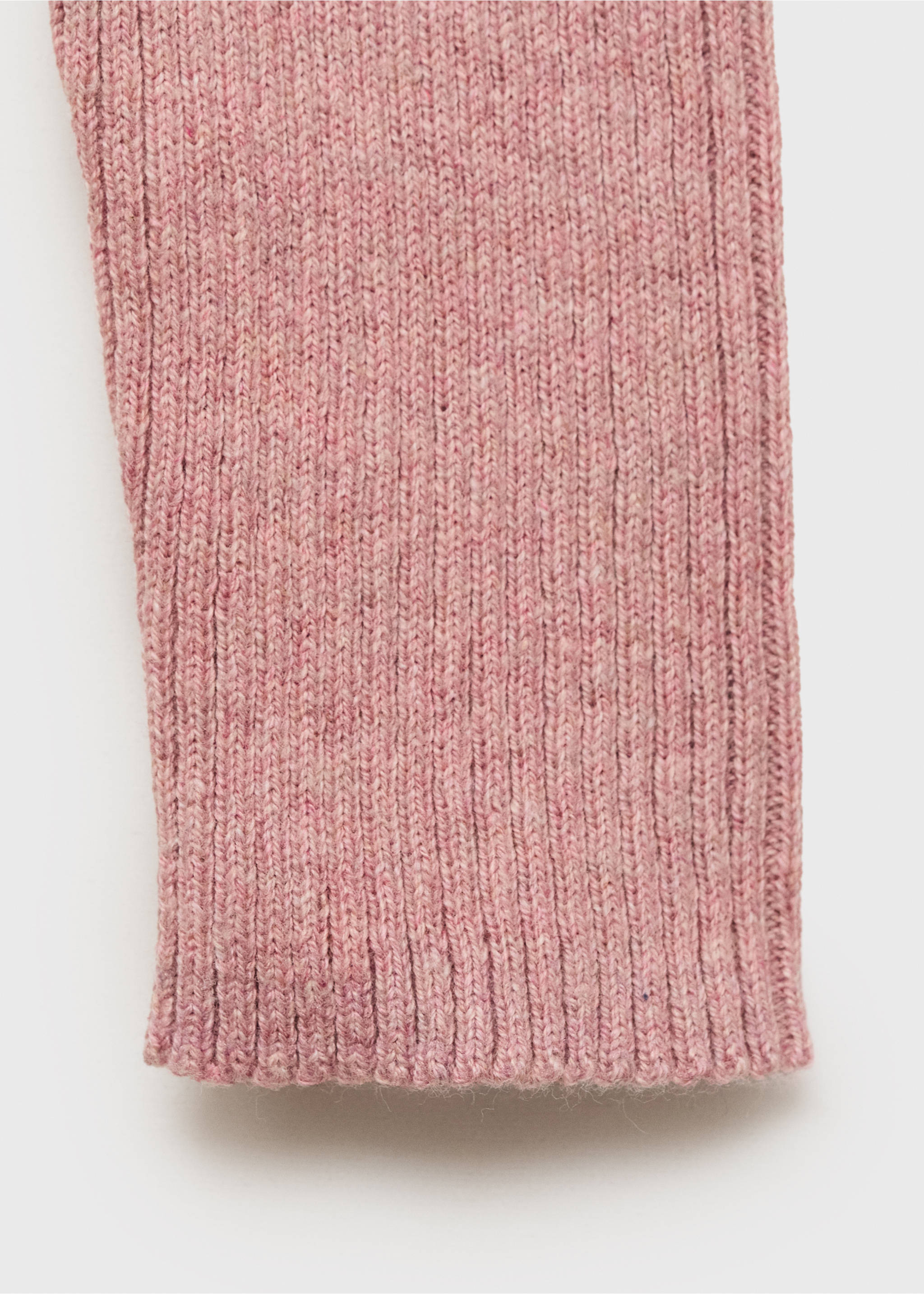 Ribbed sweater with buttons - Details of the article 8, Pink. Ref: 17023279-00.