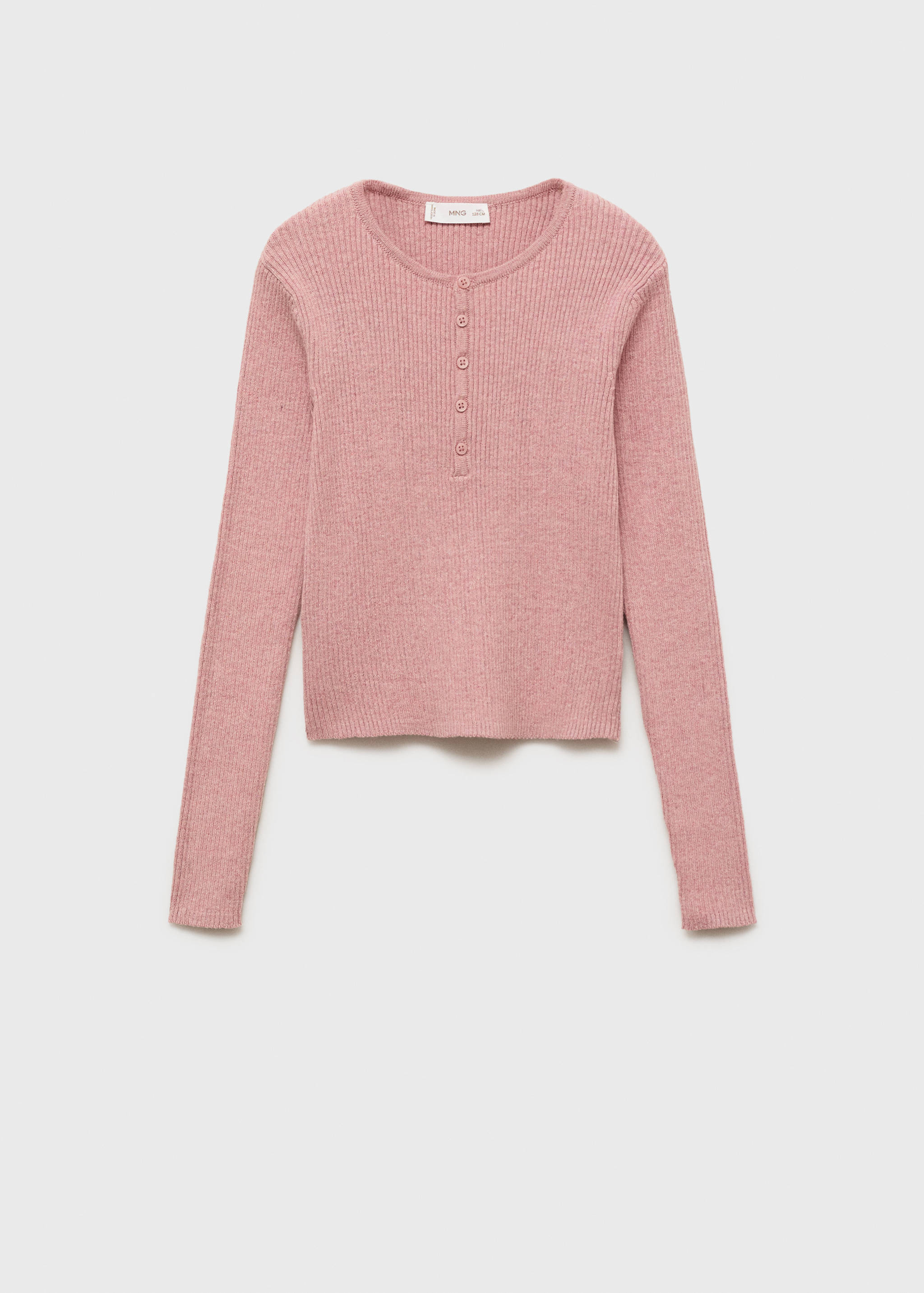 Ribbed sweater with buttons - Article without model