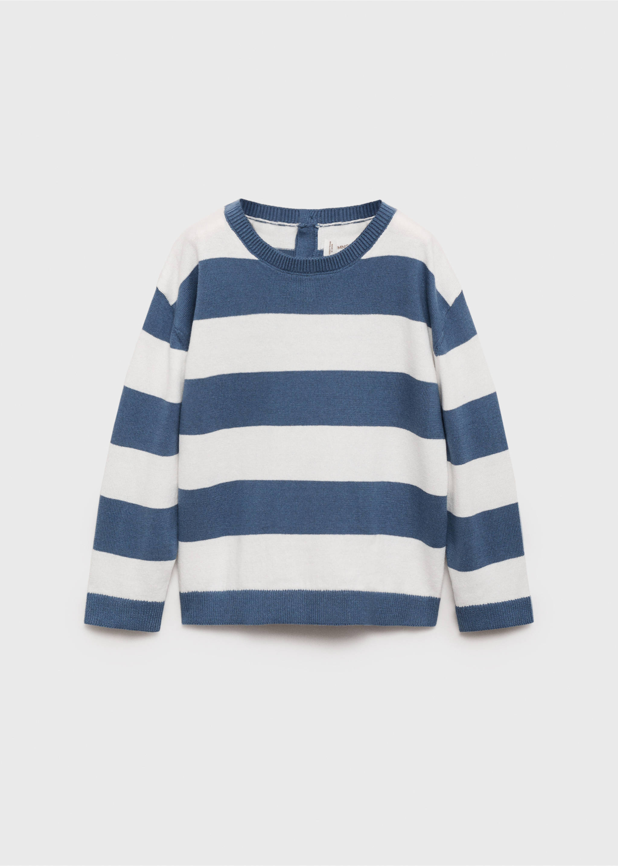 Striped cotton-blend sweater - Article without model, Blue. Ref: 17023280-00.