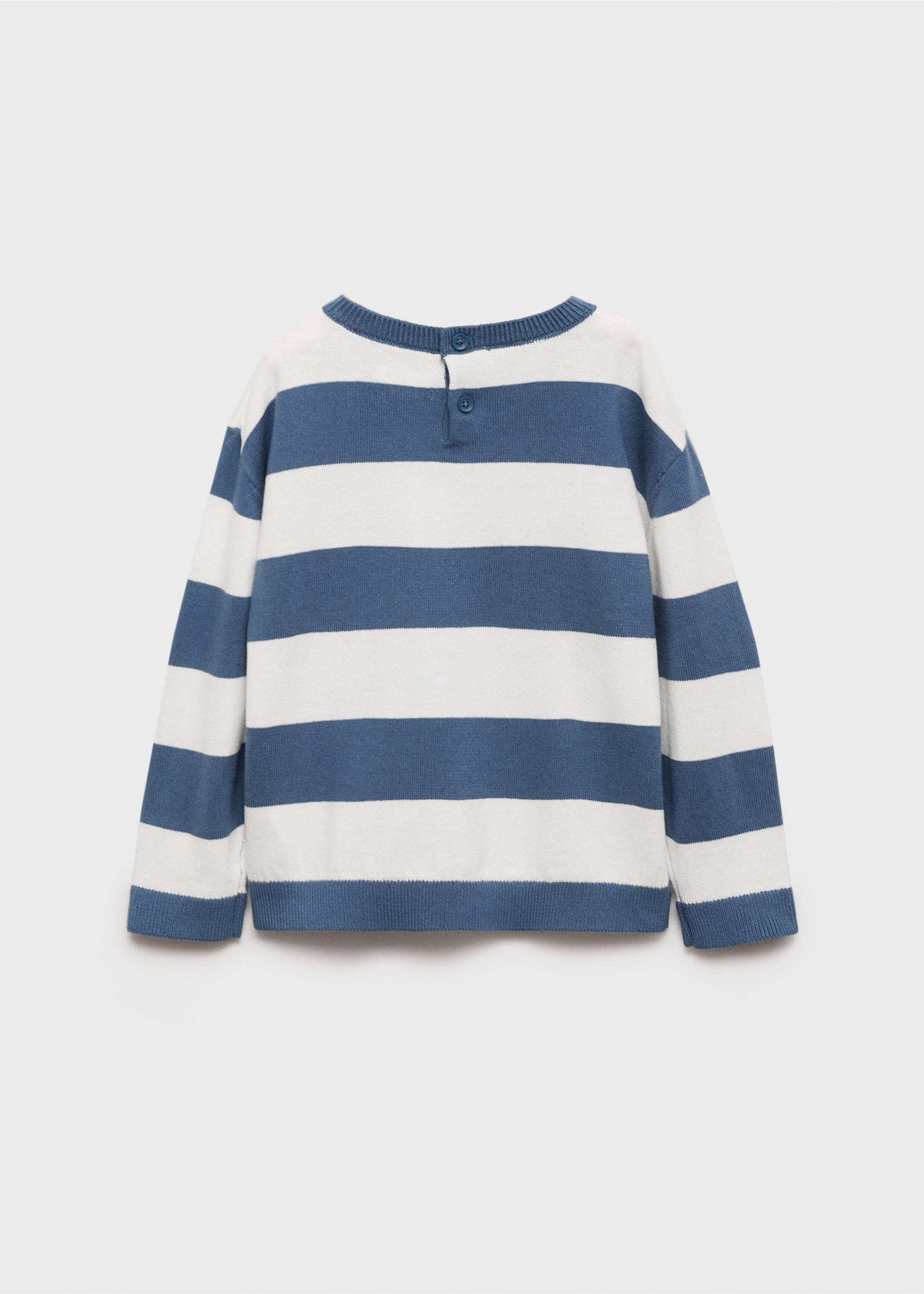 Striped cotton-blend sweater - Reverse of the article, Blue. Ref: 17023280-00.