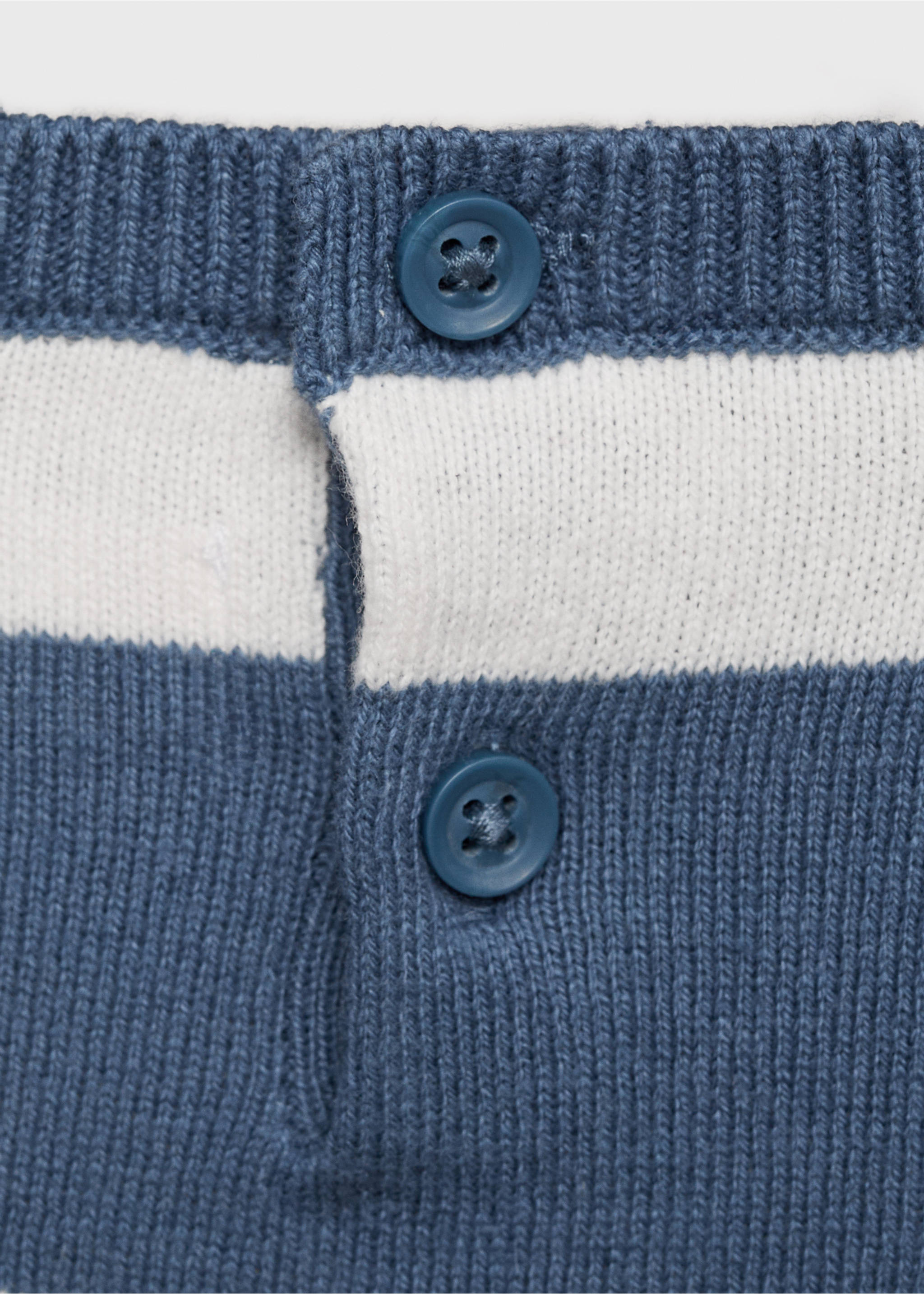 Striped cotton-blend sweater - Details of the article 8, Blue. Ref: 17023280-00.