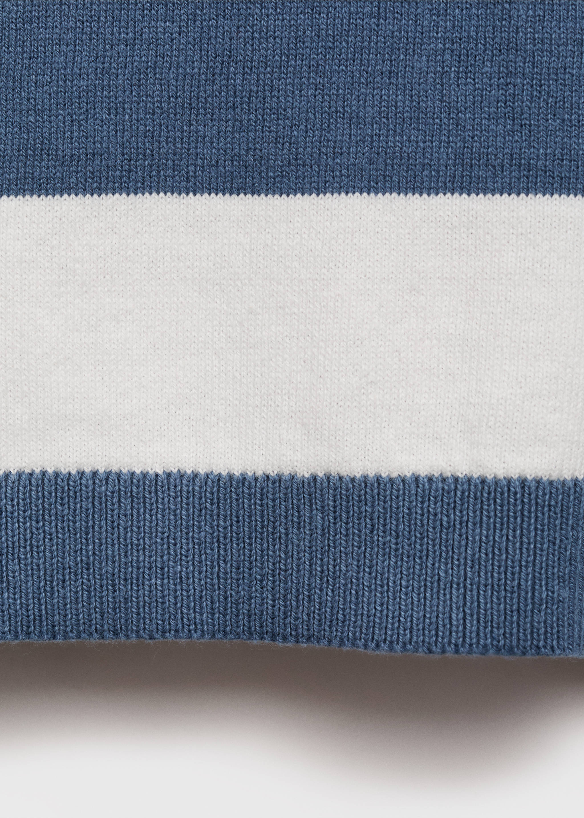Striped cotton-blend sweater - Details of the article 0, Blue. Ref: 17023280-00.