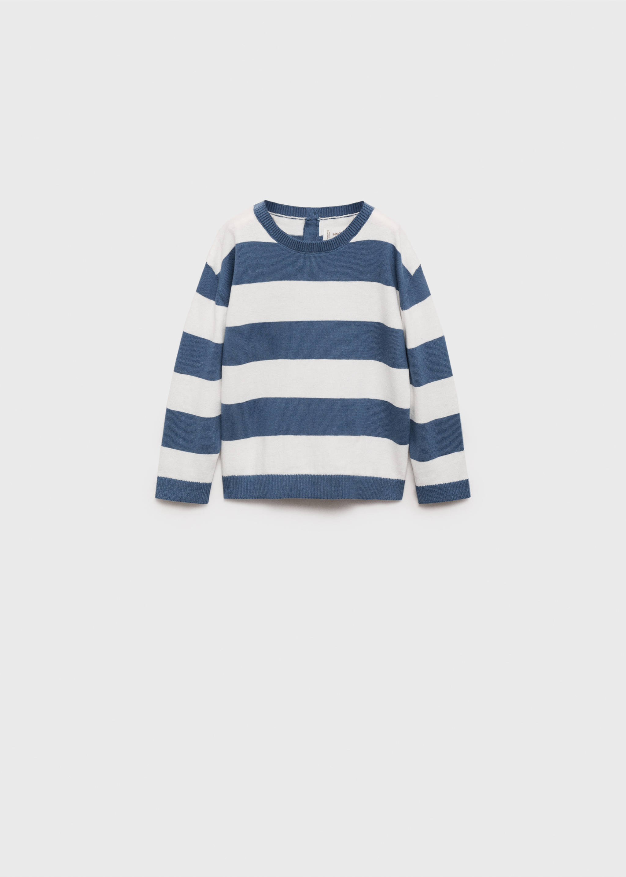 Pull-over à rayures coton - Article sans modèle, Bleu. Ref: 17023280-00.