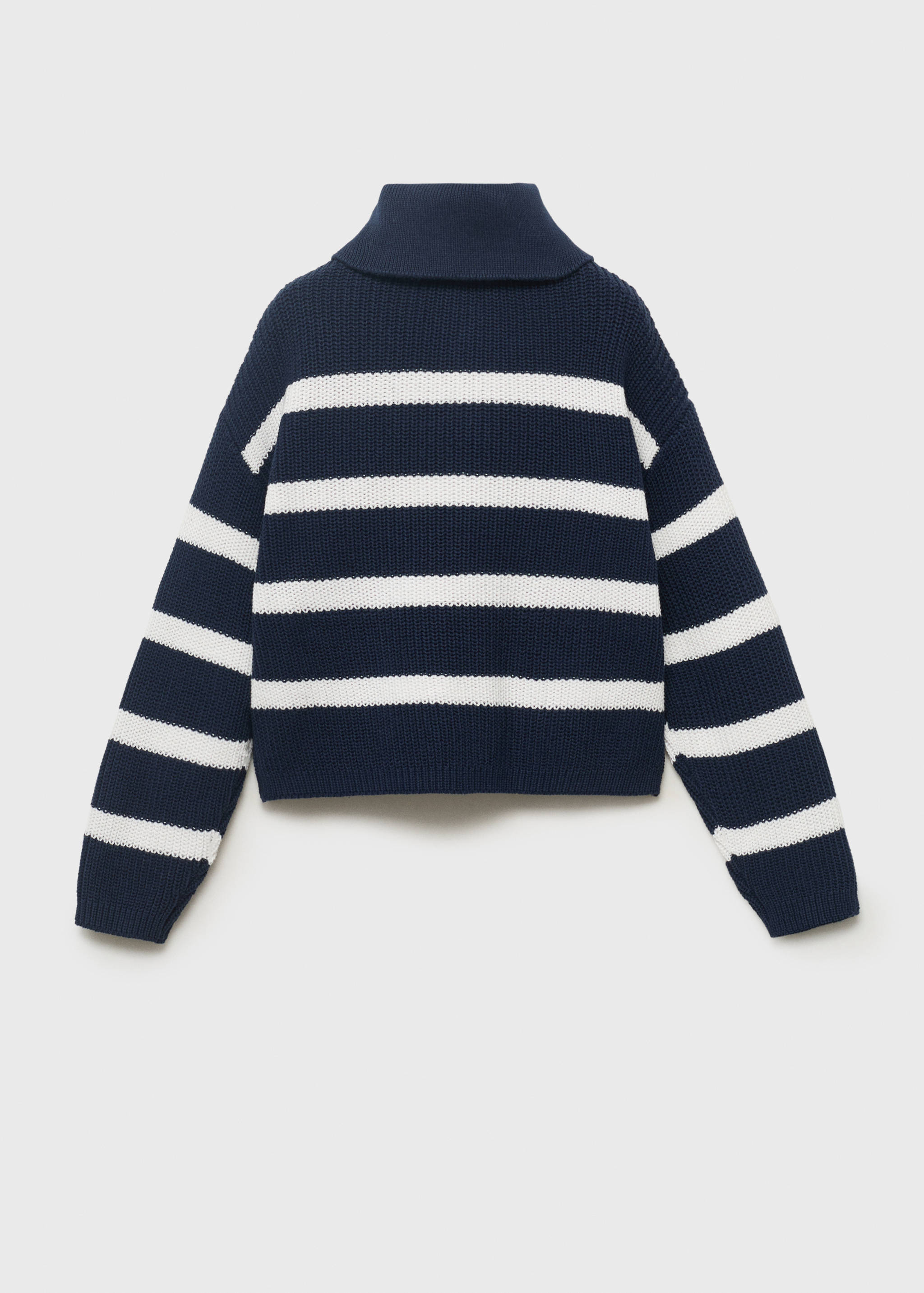Knitted sweater with perkins neck - Reverse of the article