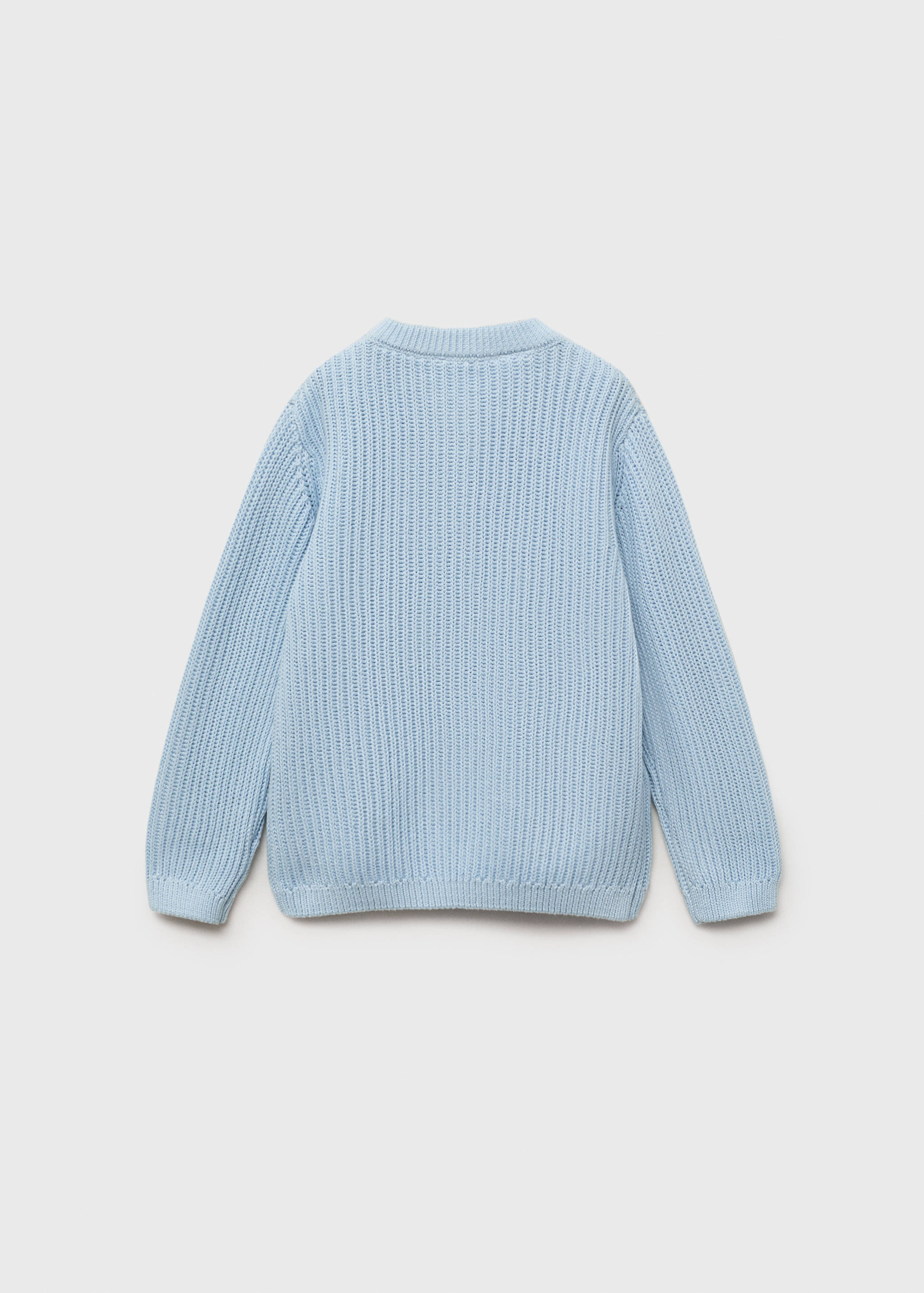 Knitted cotton sweater - Reverse of the article