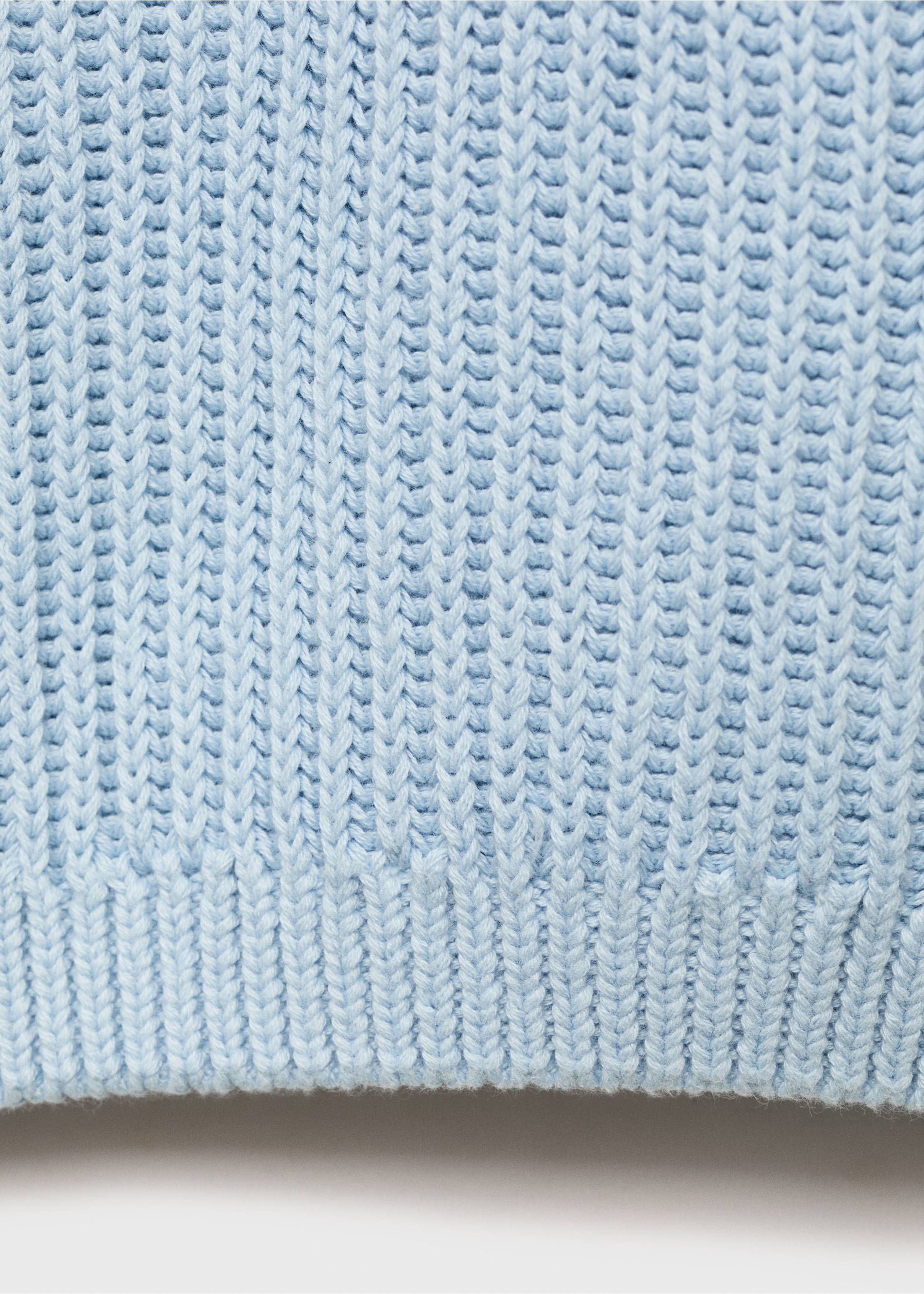 Knitted cotton sweater - Details of the article 0, Blue. Ref: 17023282-00.