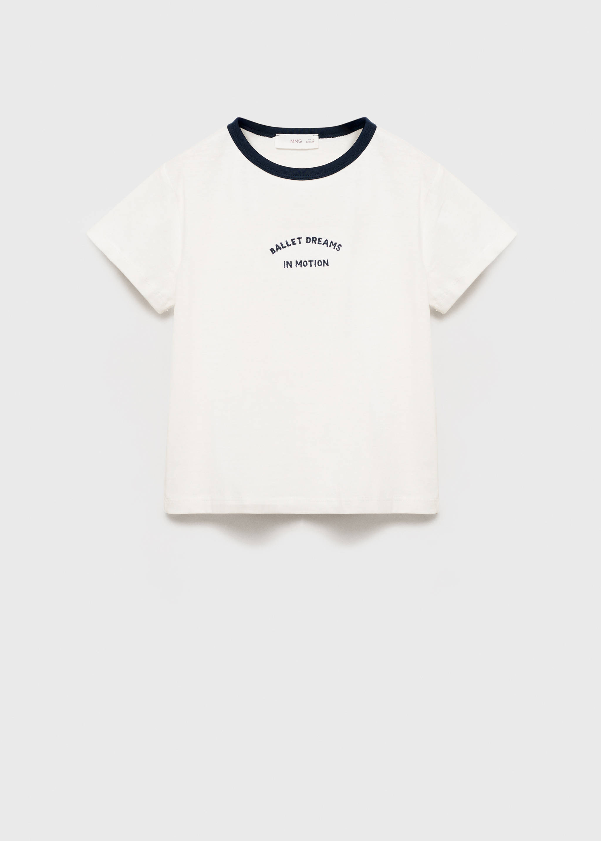 T-shirt with embroidered contrasting collar - Article without model