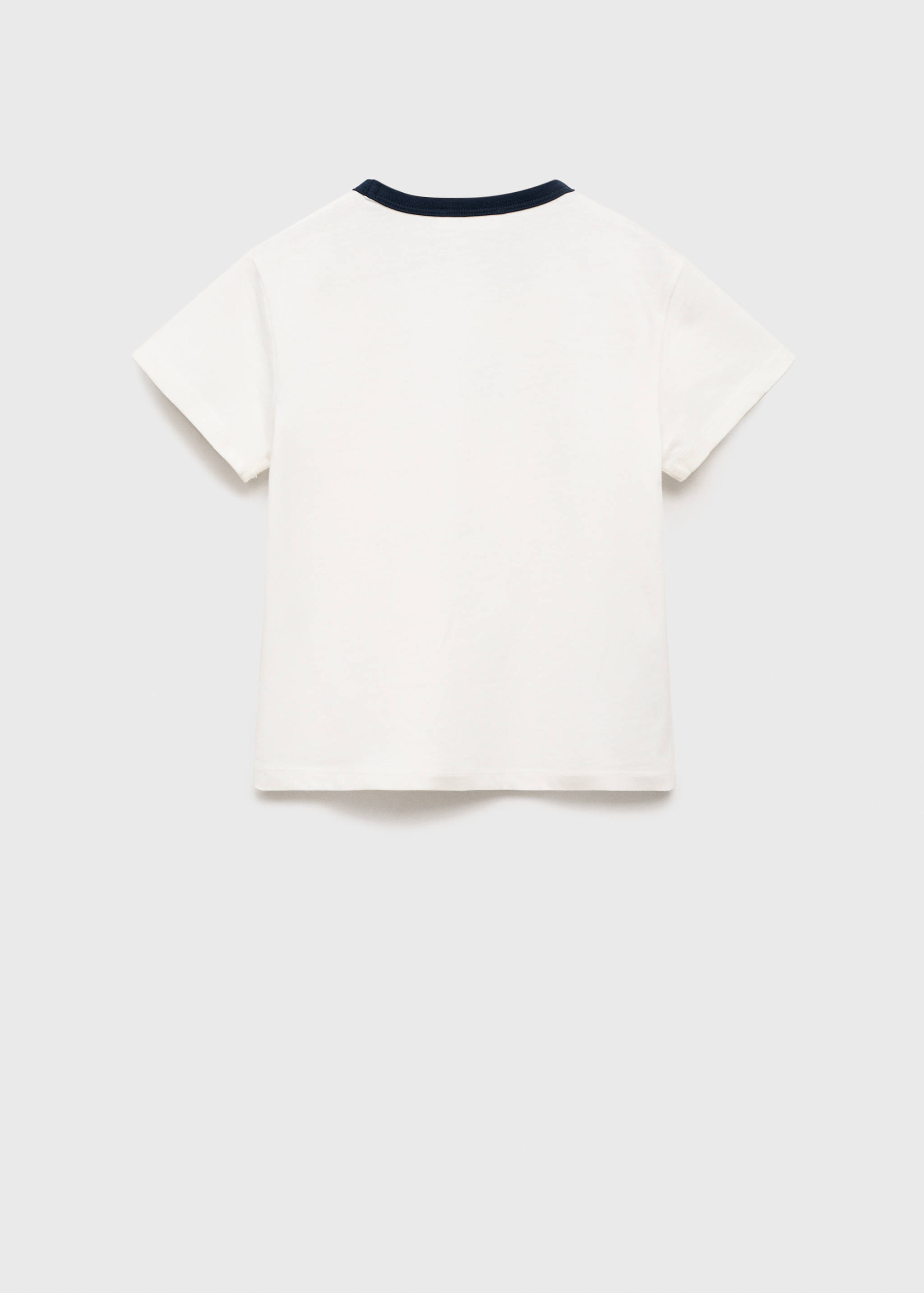 T-shirt brodé avec col contrastant - Verso de l’article