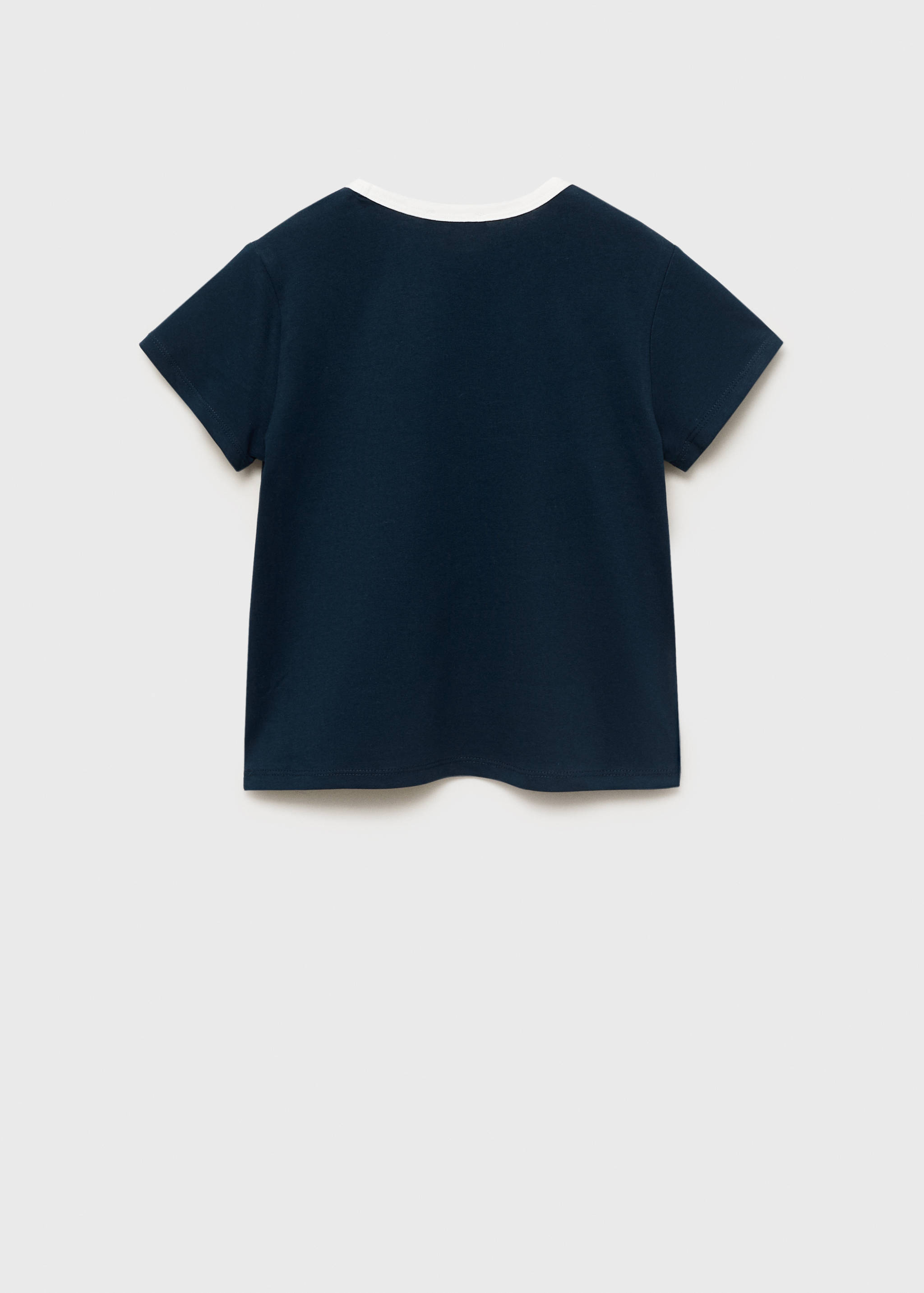 T-shirt brodé avec col contrastant - Verso de l’article