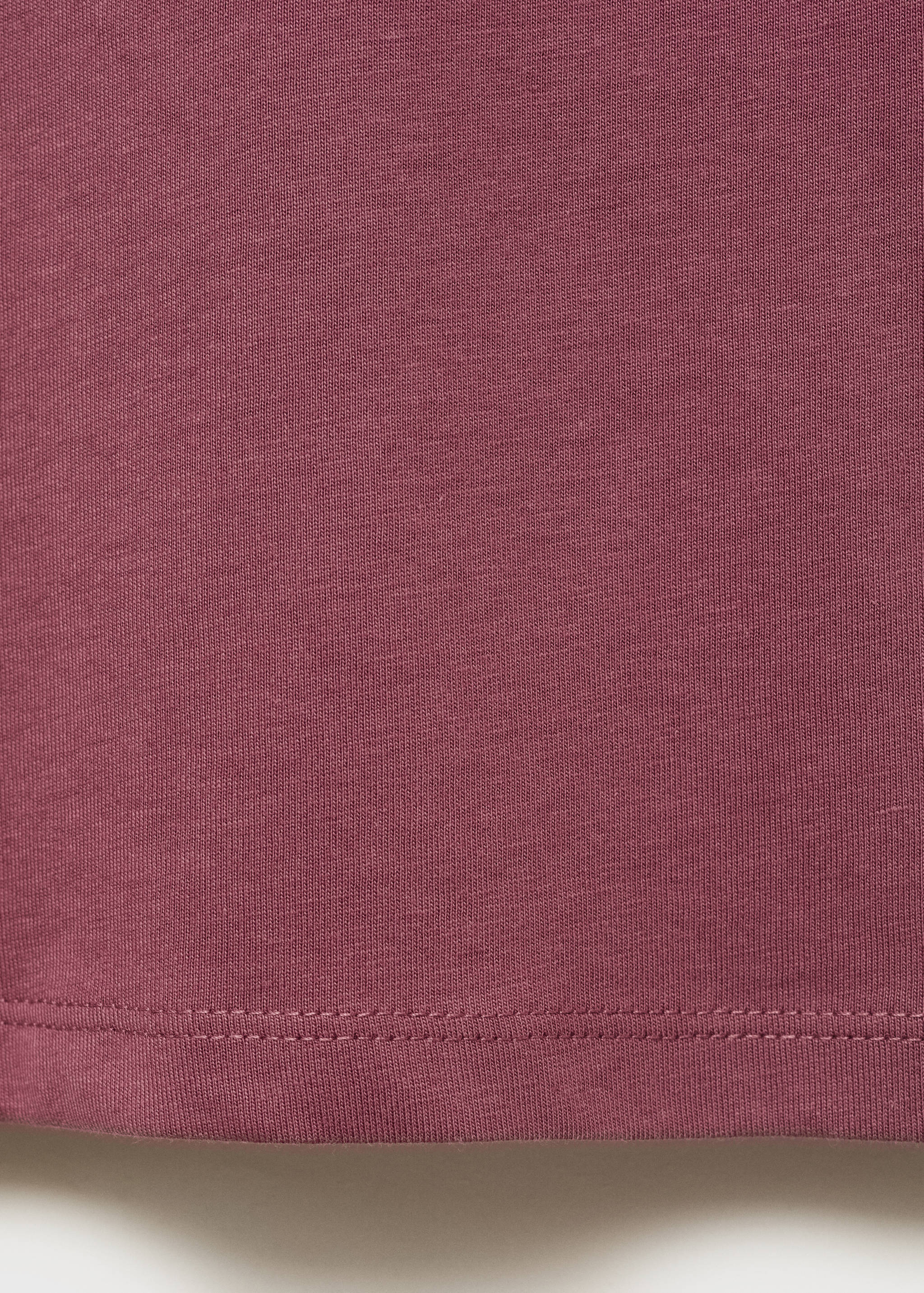 T-shirt brodé avec col contrastant - Détail de l'article 0