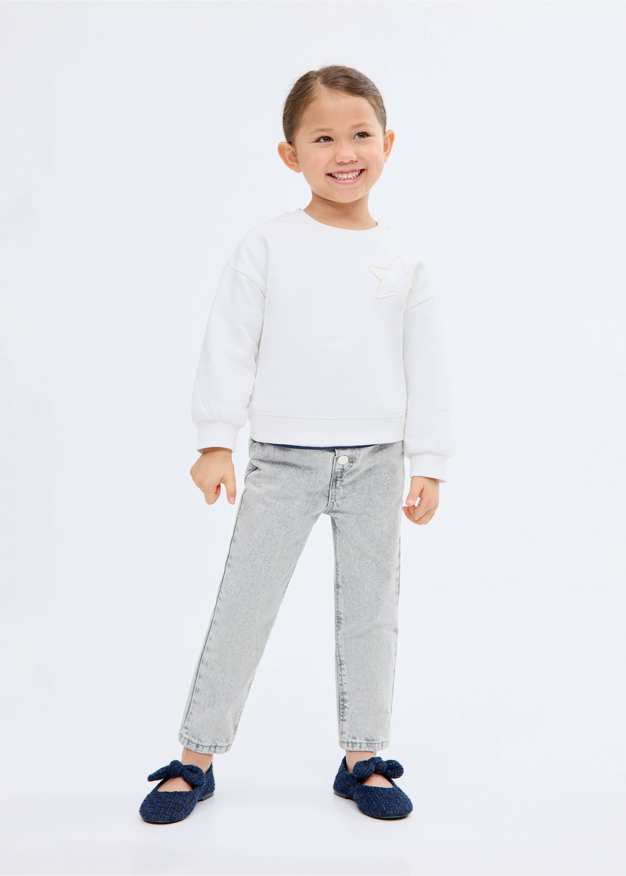 Paper bag jeans with buttons - General plane, Denim Grey. Ref: 17023285-00.