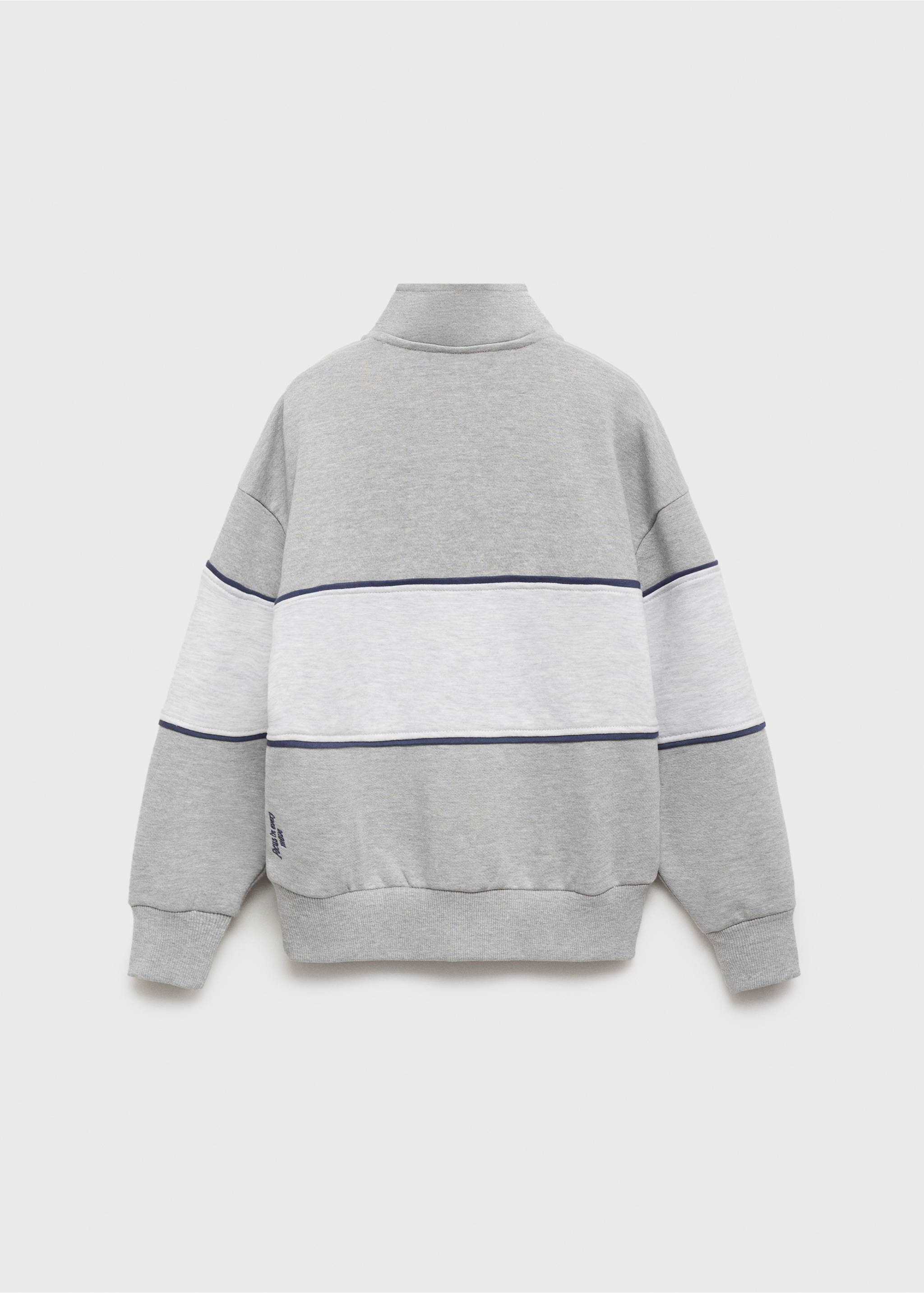 Perkins-neck sweatshirt - Reverse of the article, Medium Heather Grey. Ref: 17023286-00.