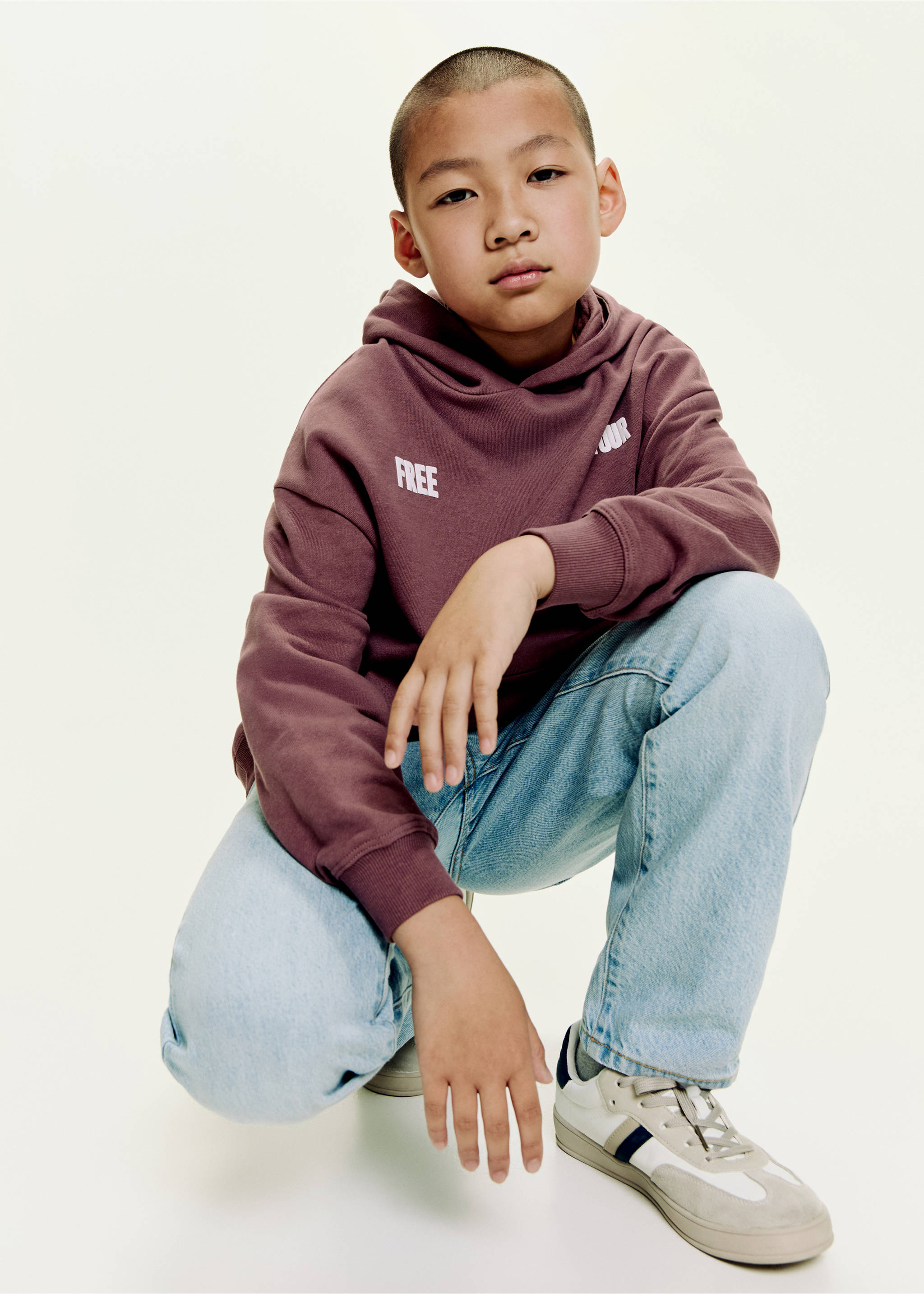 Printed hoodie - Medium plane, Wine. Ref: 17023289-00.