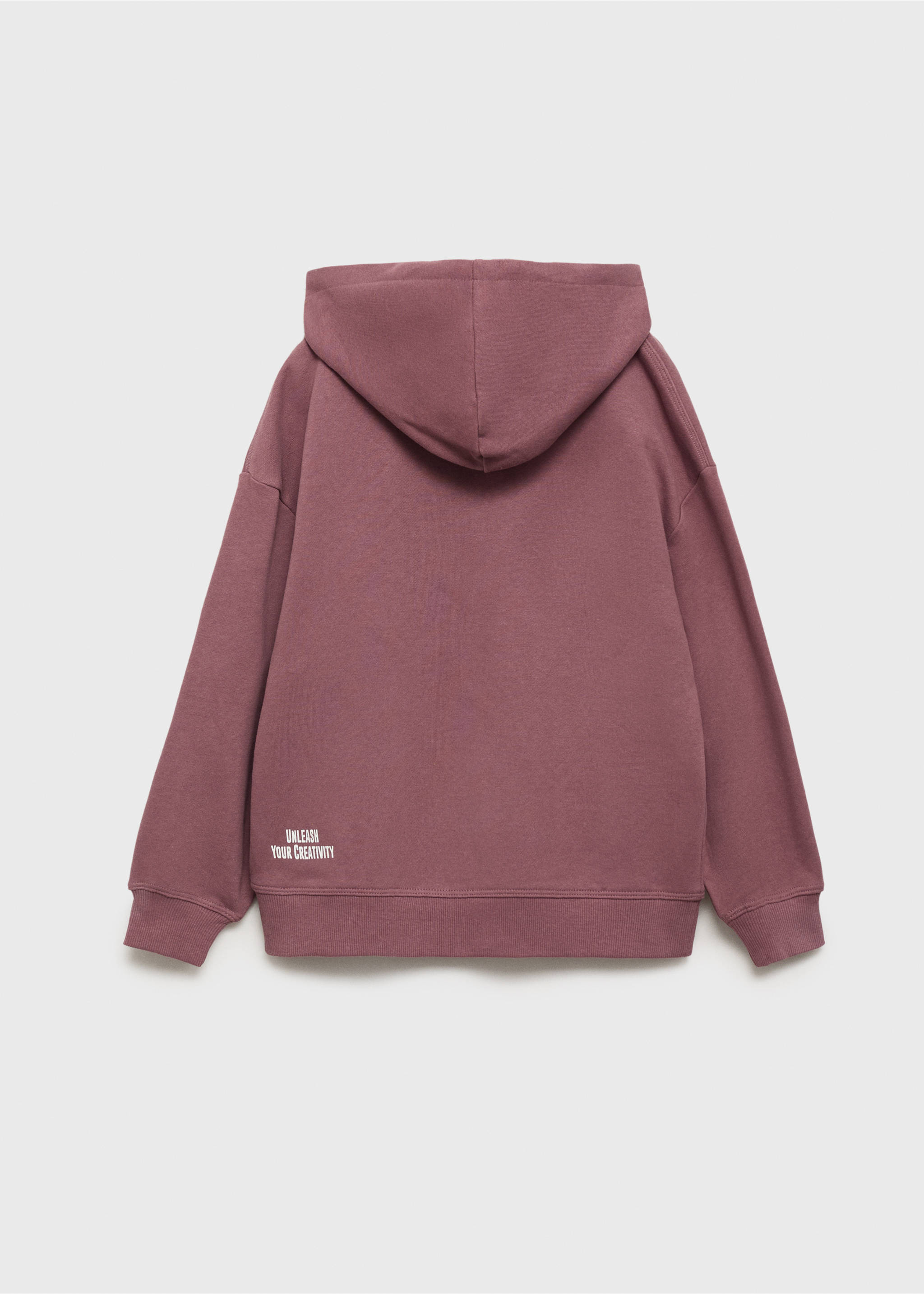 Printed hoodie - Reverse of the article, Wine. Ref: 17023289-00.