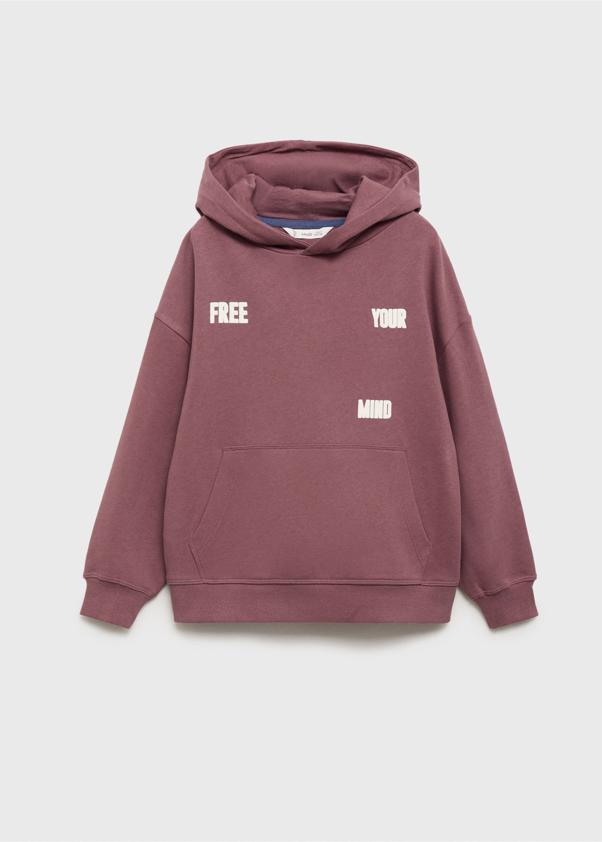 Printed hoodie - Article without model, Wine. Ref: 17023289-00.