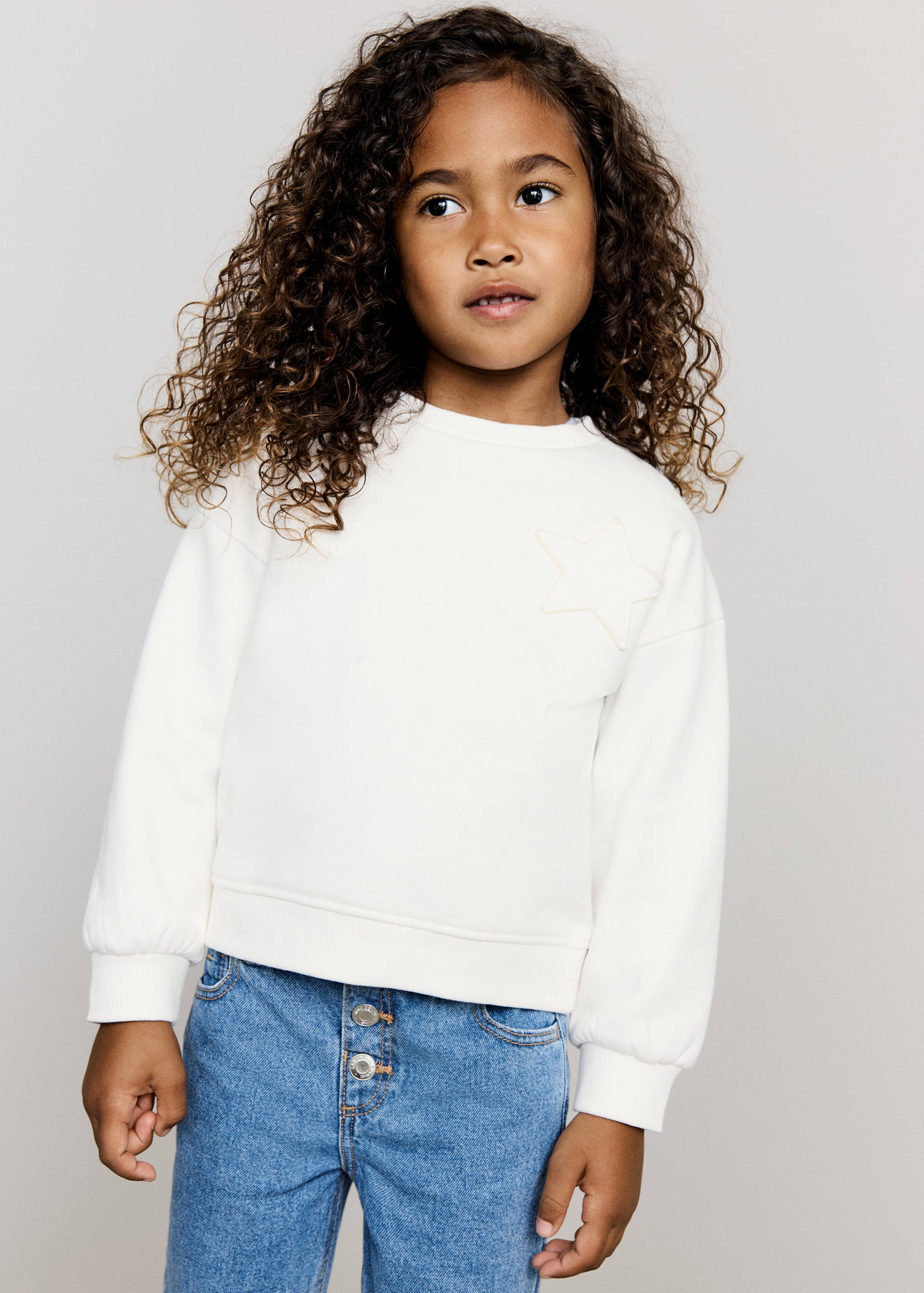 Sweatshirt with embroidered star - Medium plane