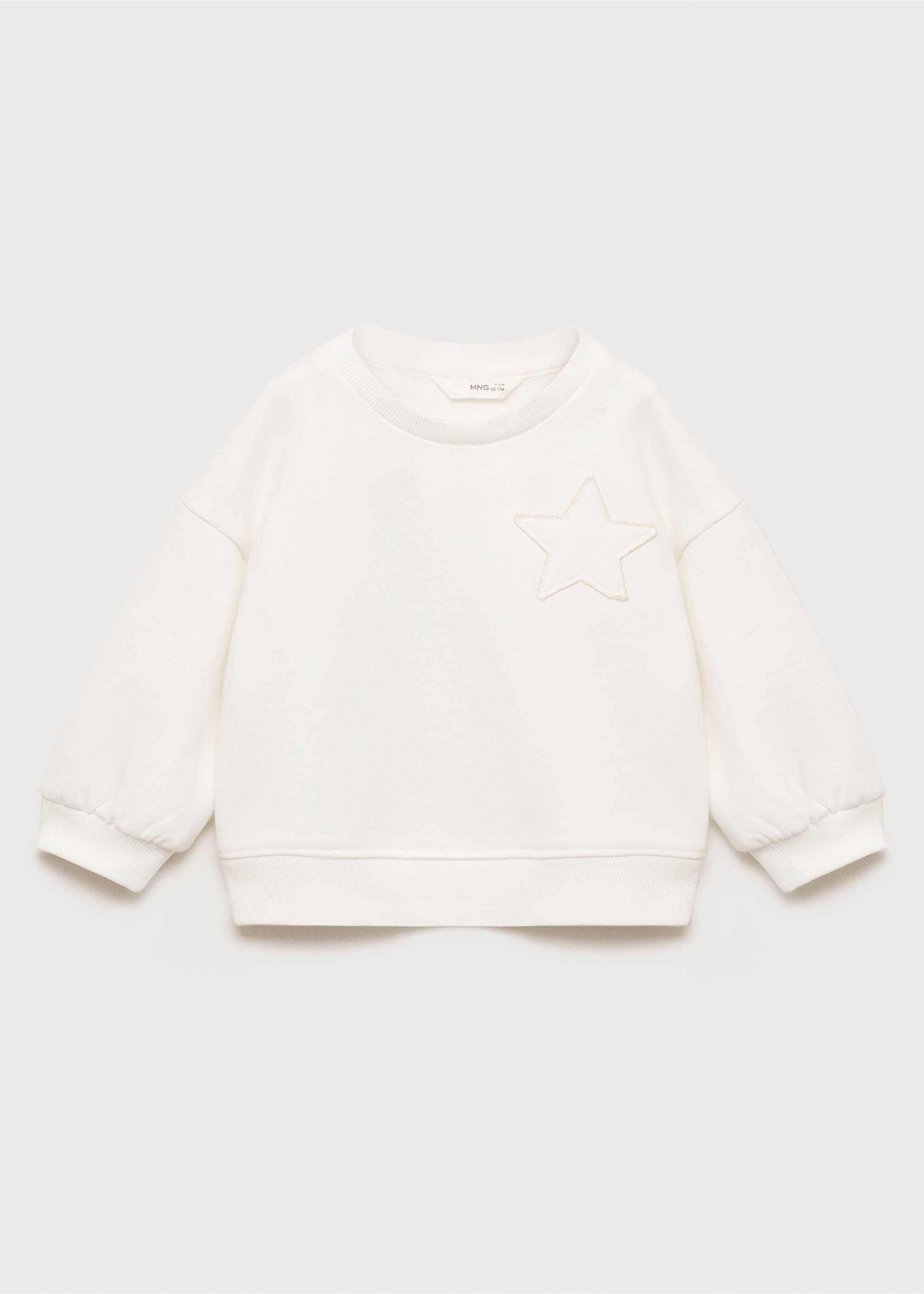 Sweatshirt with embroidered star - Article without model, Off White. Ref: 17023291-00.