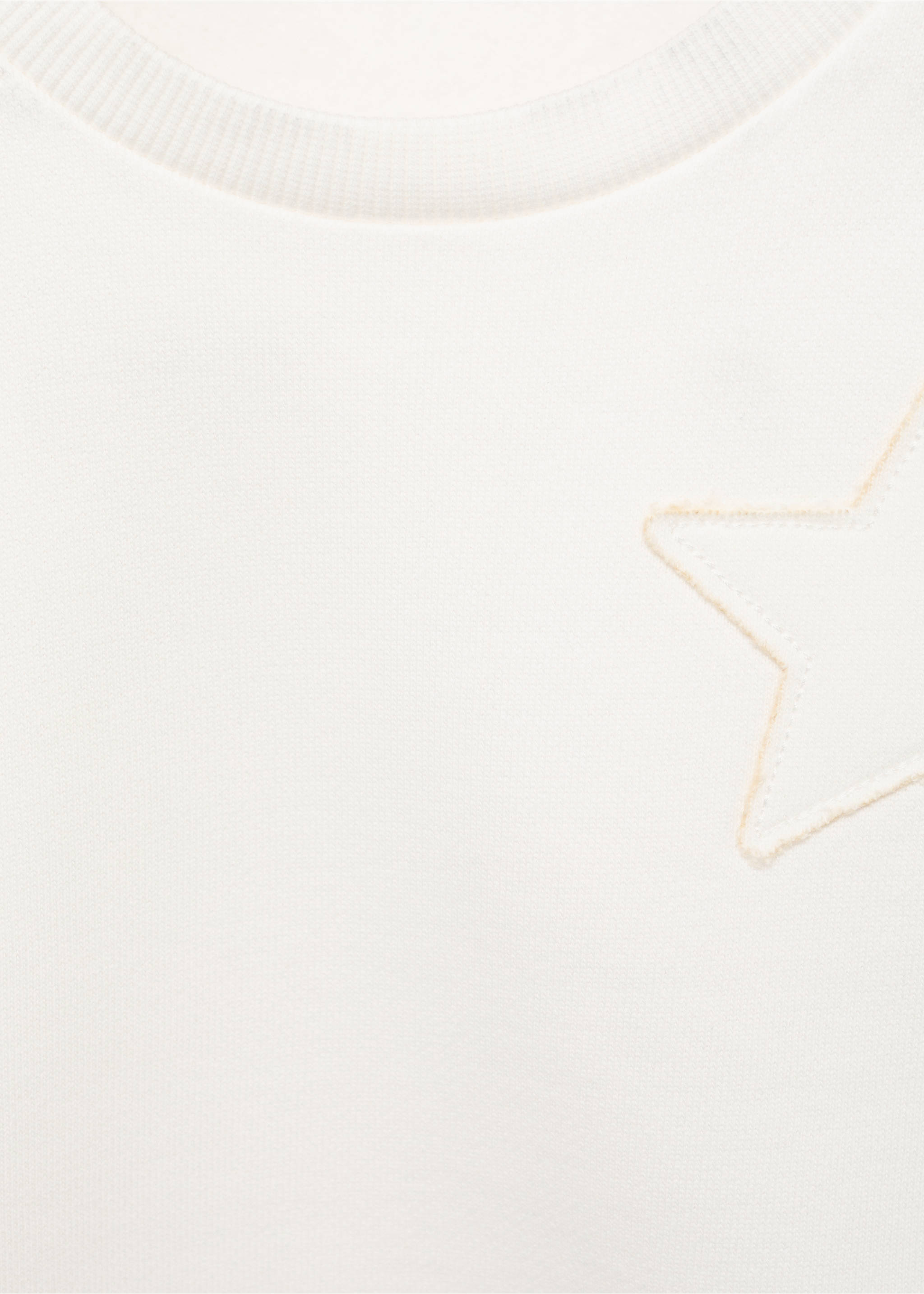Sweatshirt with embroidered star - Details of the article 8, Off White. Ref: 17023291-00.