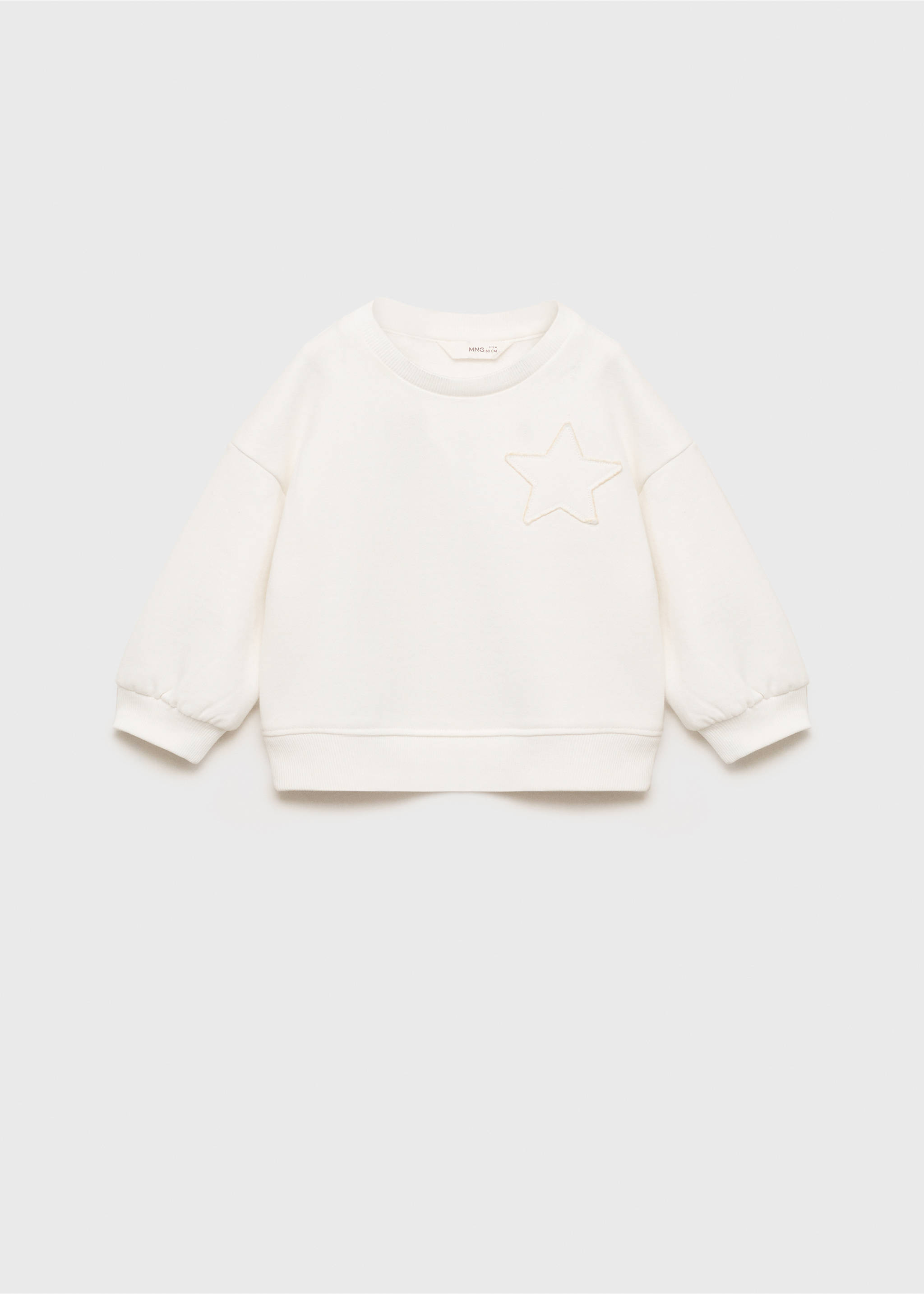 Sweatshirt with embroidered star - Article without model, Off White. Ref: 17023291-00.