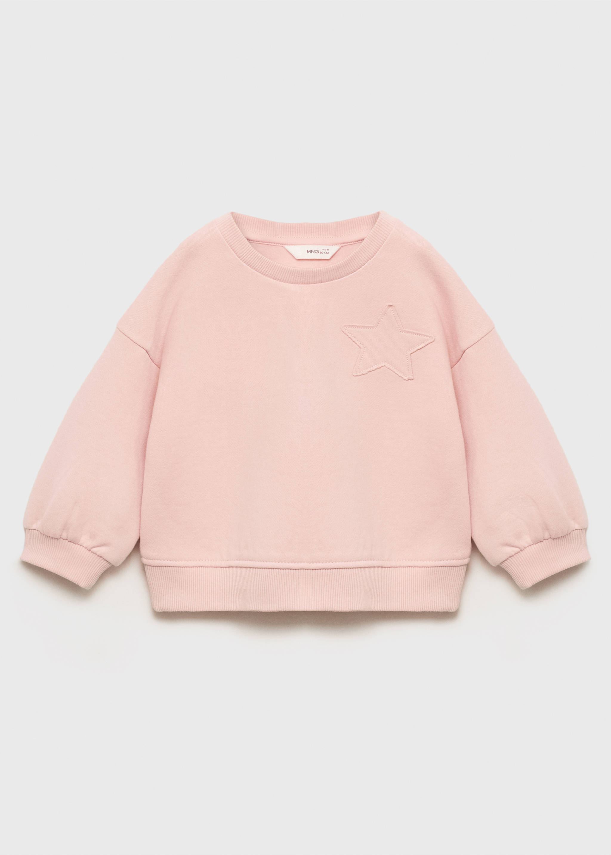 Sweatshirt with embroidered star - Article without model, Pink. Ref: 17023291-00.