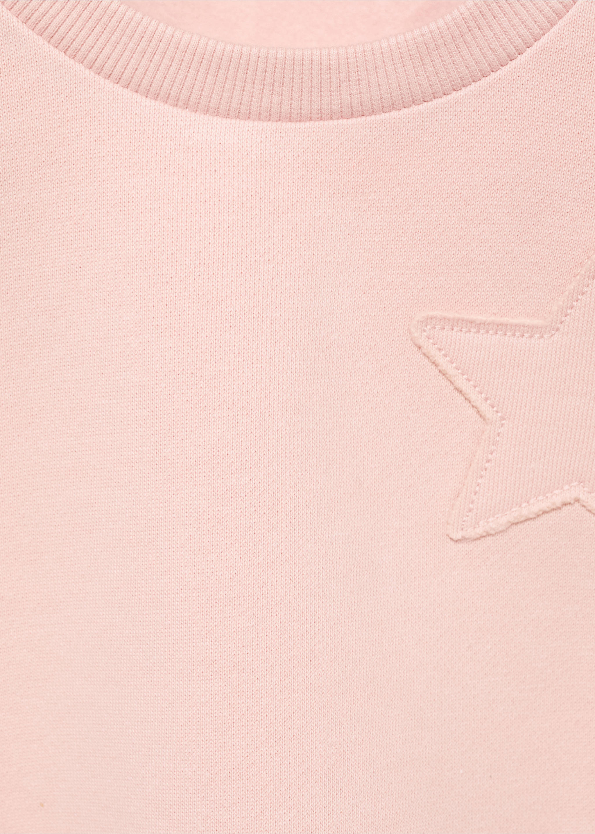 Sweatshirt with embroidered star - Details of the article 0, Pink. Ref: 17023291-00.