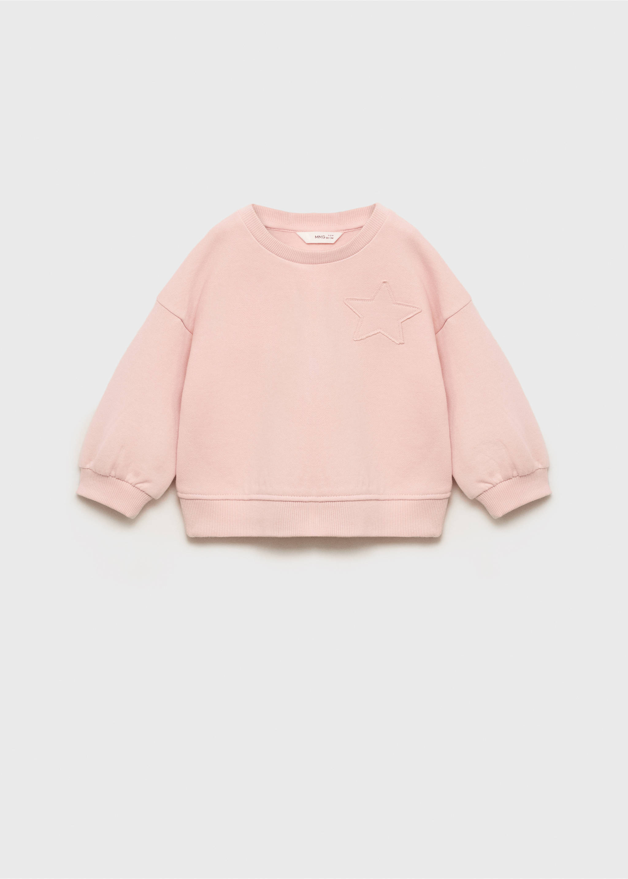 Sweatshirt with embroidered star - Article without model, Pink. Ref: 17023291-00.