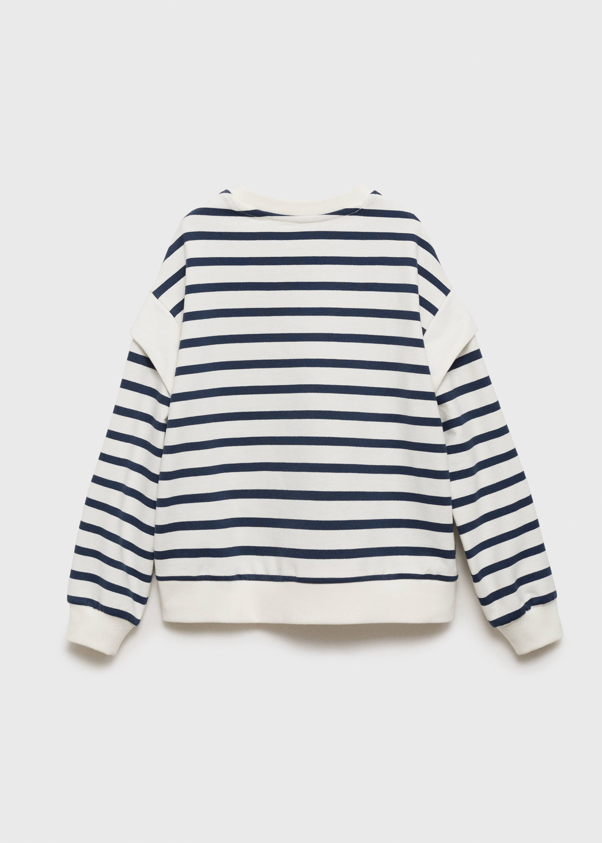 Sweat-shirt coton rayures - Verso de l’article